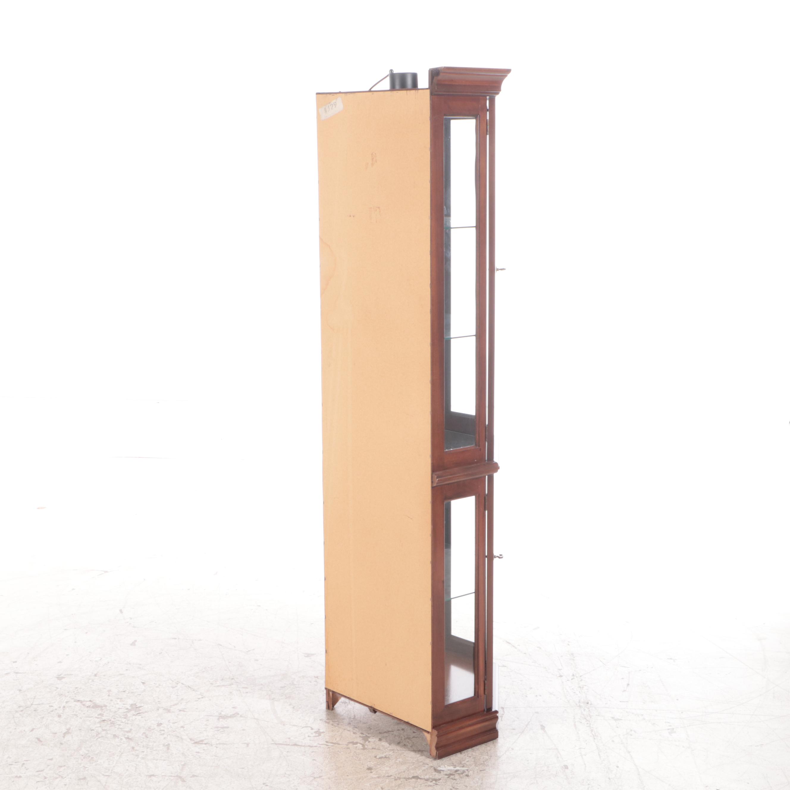 Maple Corner Display Cabinet with Illumination