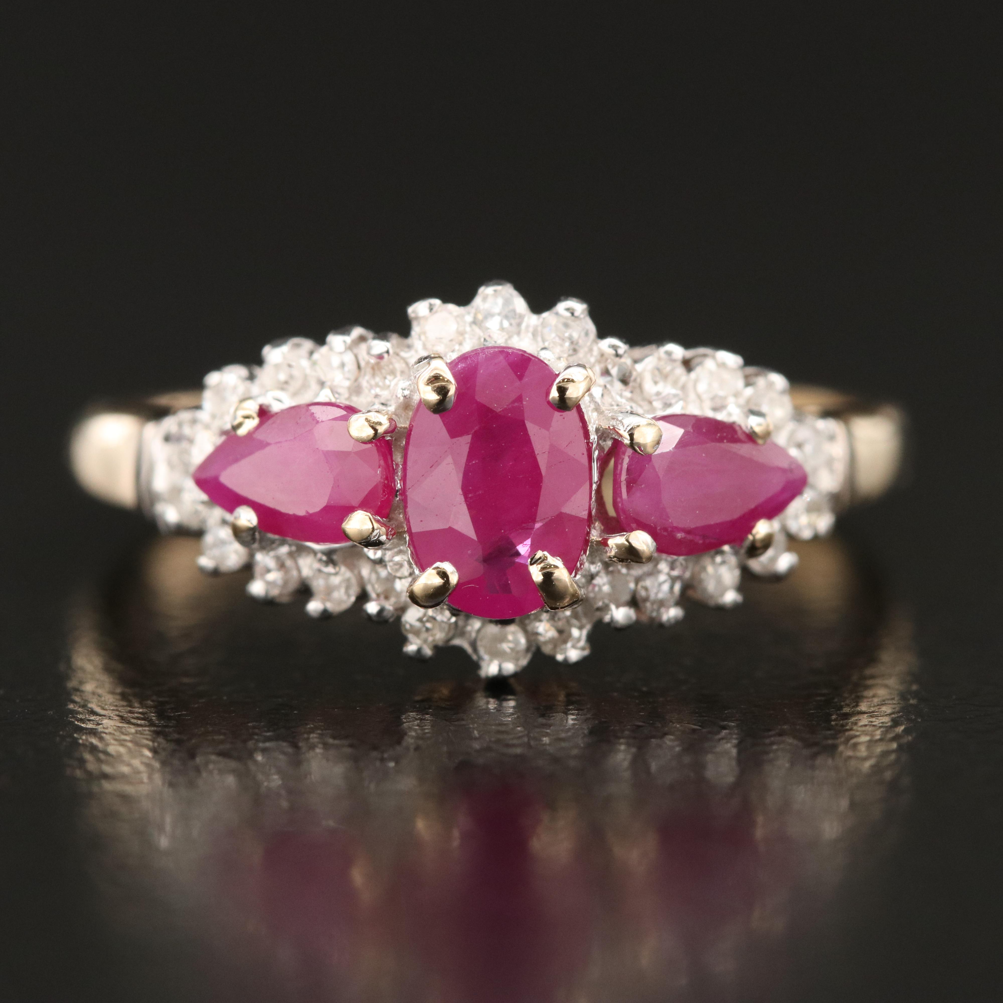 14K Ruby and Diamond Ring