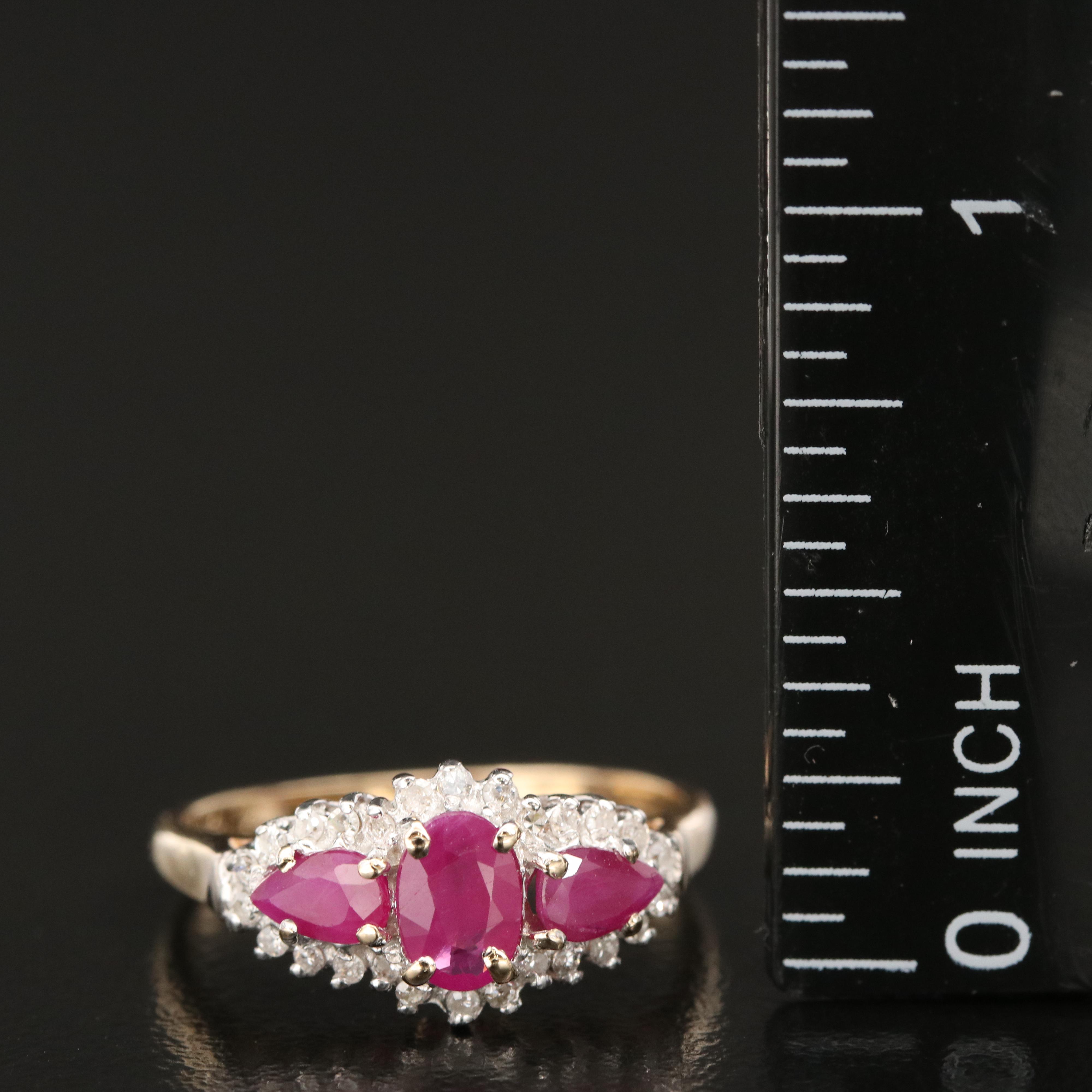 14K Ruby and Diamond Ring