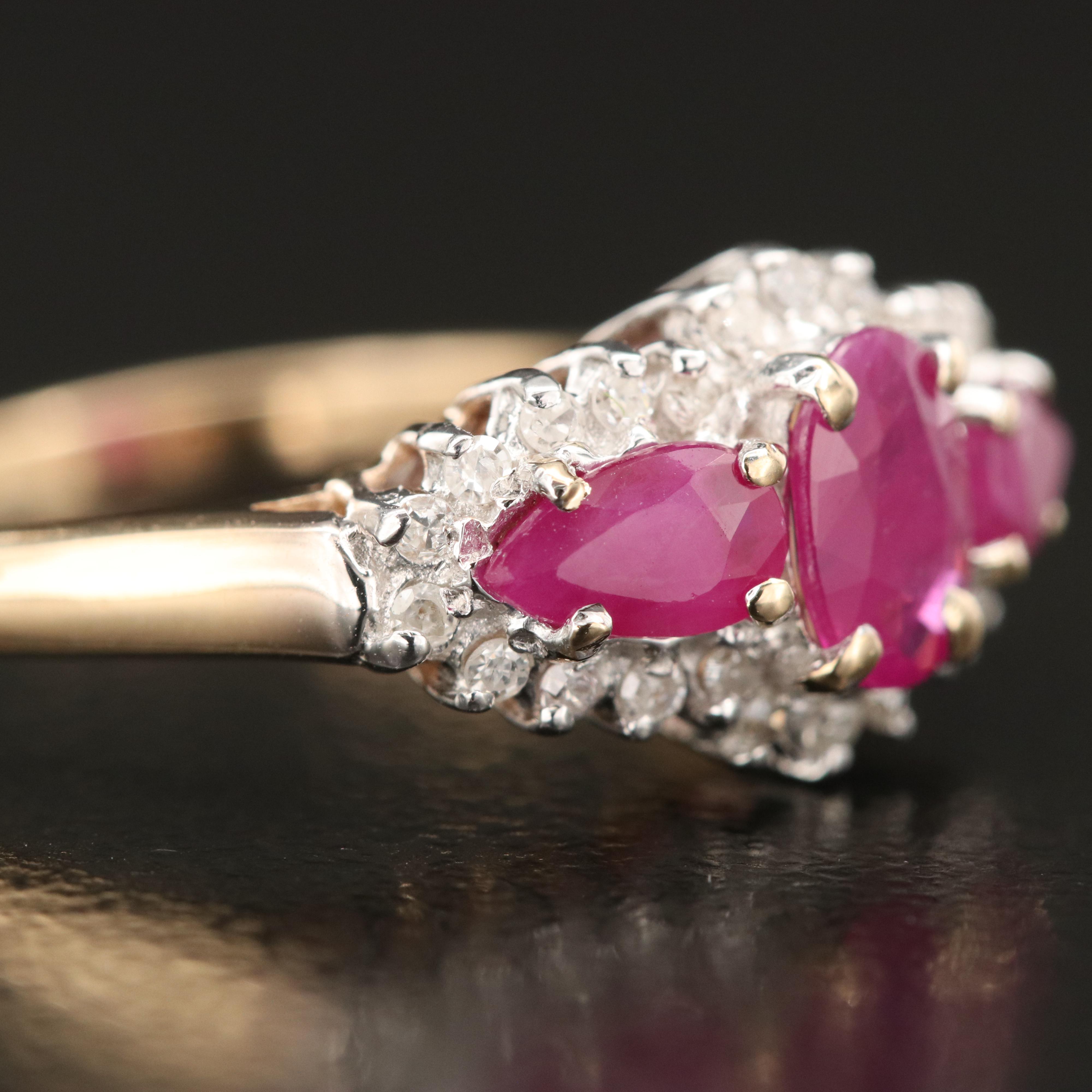 14K Ruby and Diamond Ring