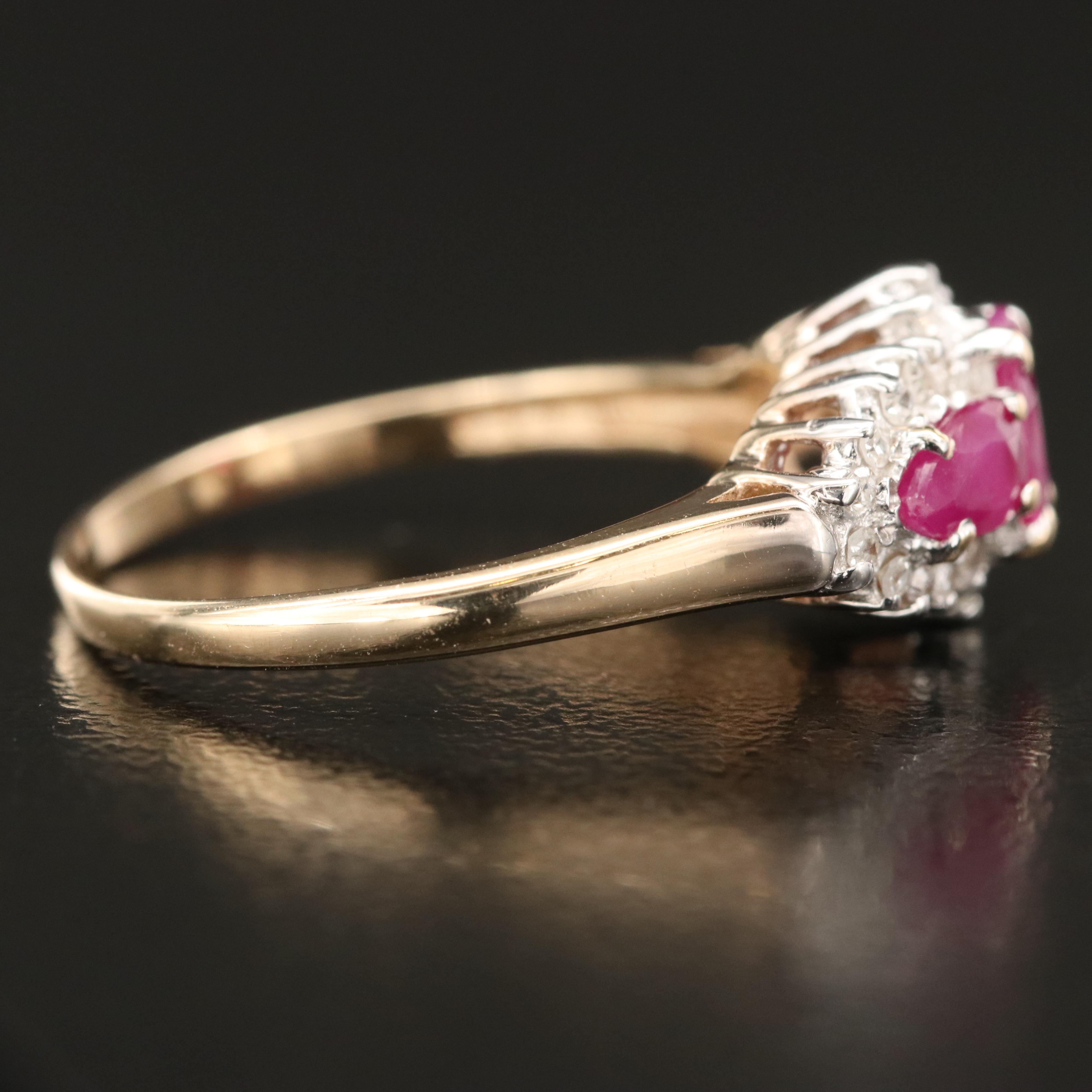 14K Ruby and Diamond Ring