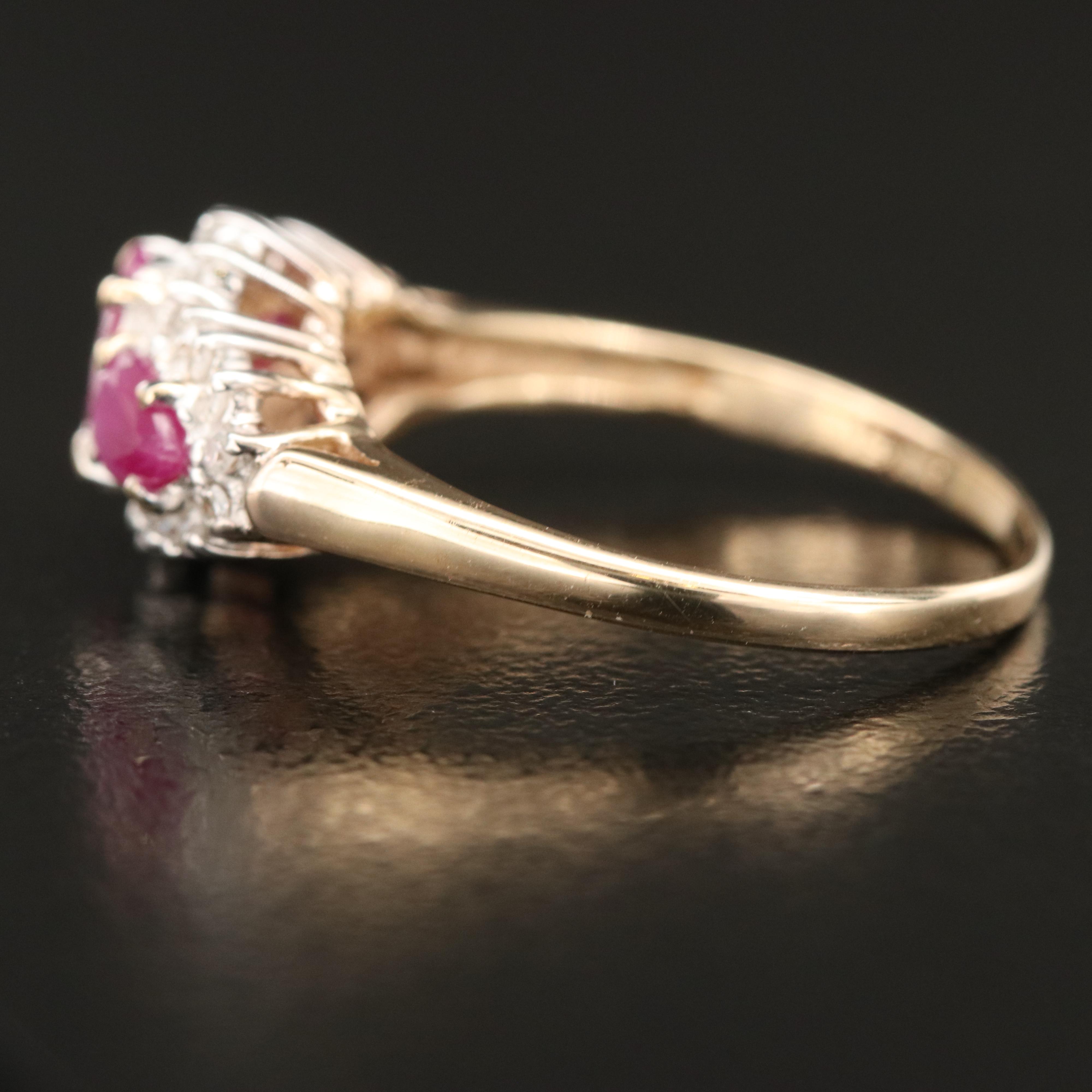 14K Ruby and Diamond Ring