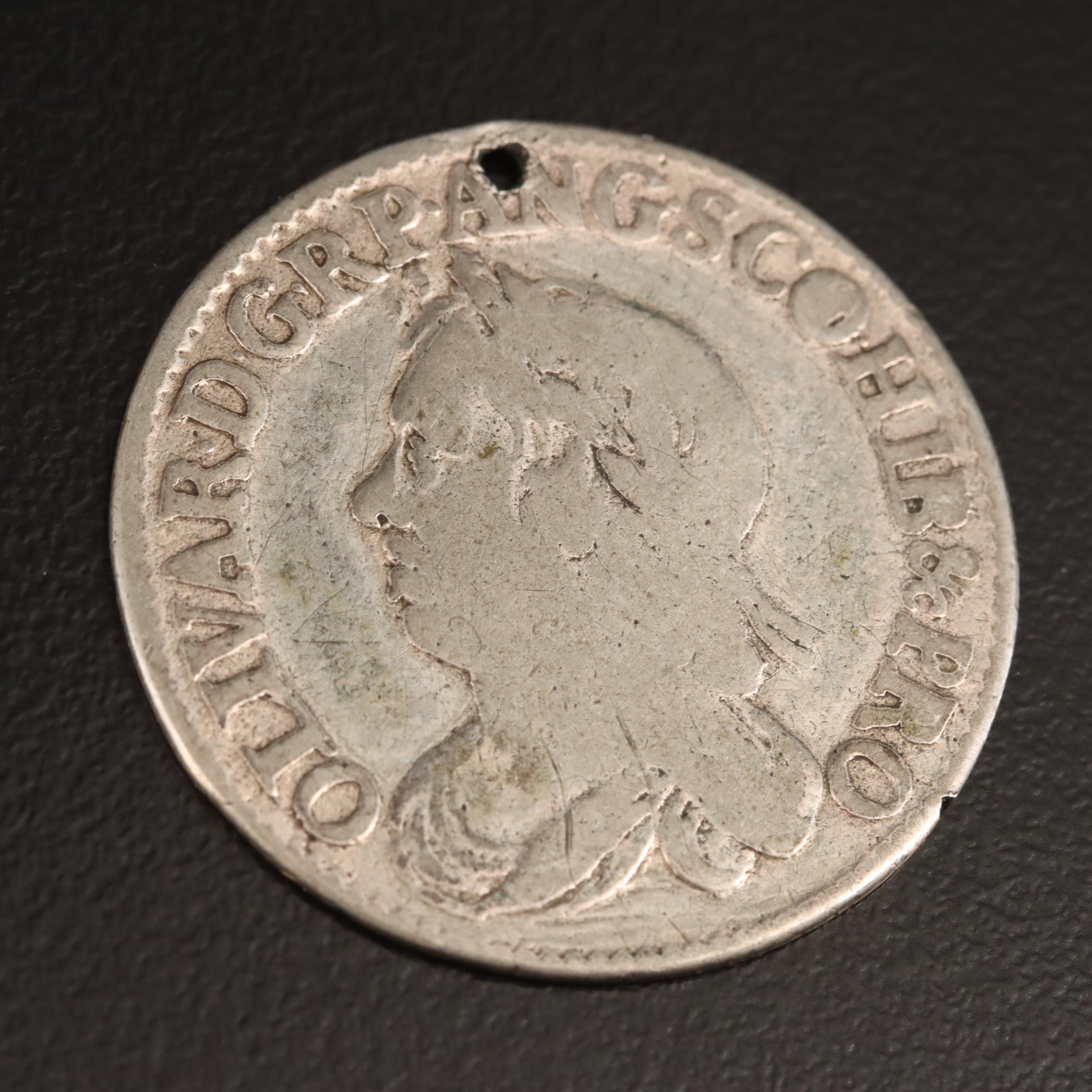 1658 England Cromwell Shilling