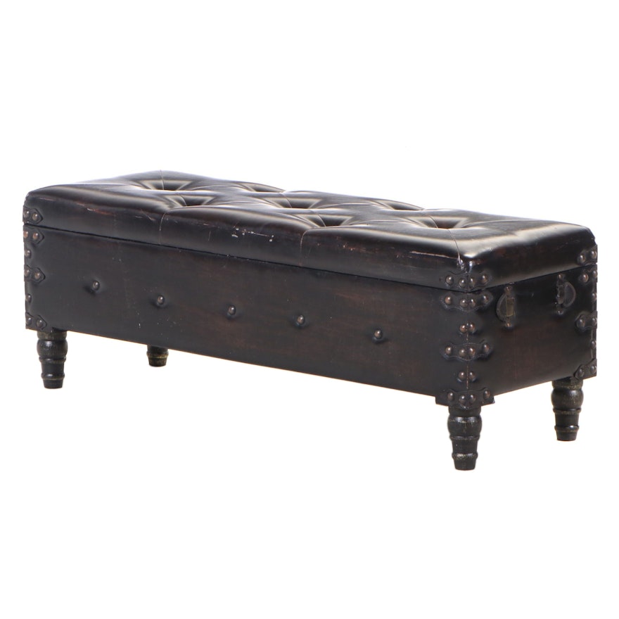 Uma Enterprises Inc. Faux-Leather Storage Bench