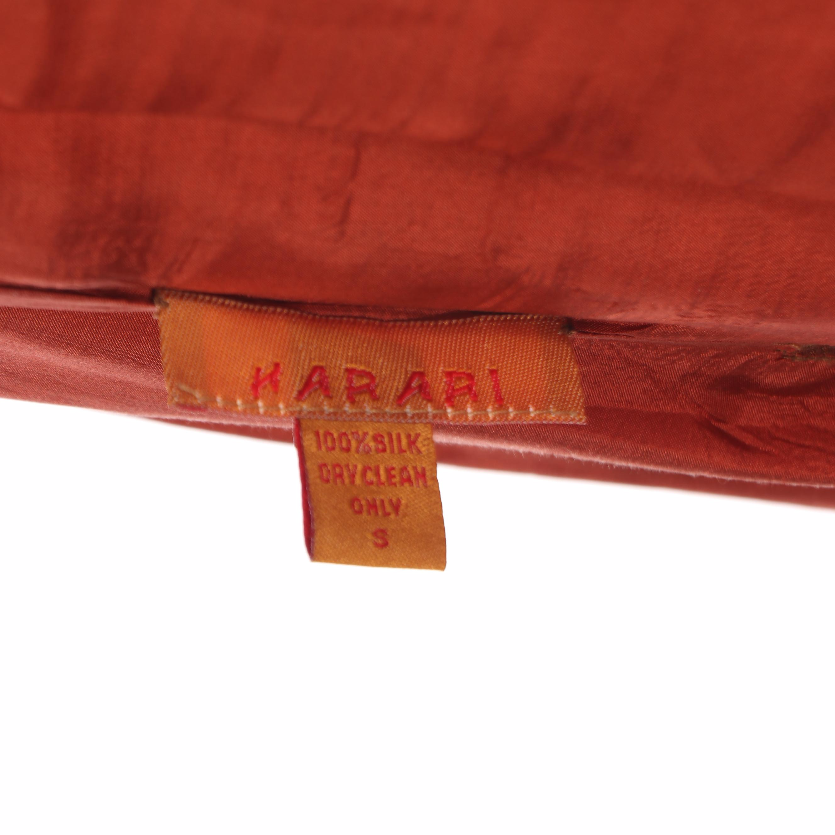 Harari Textured Silk Long Jacket with Mandarin Collar in Peony Print