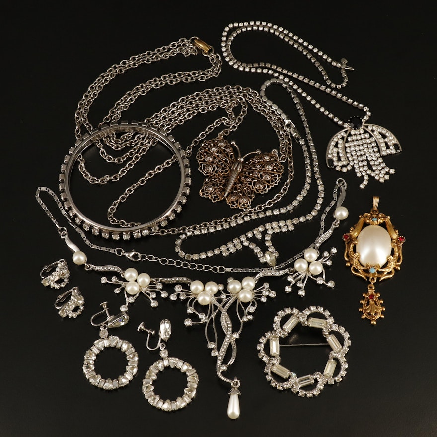 Vintage Rhinestone Jewelry Selection