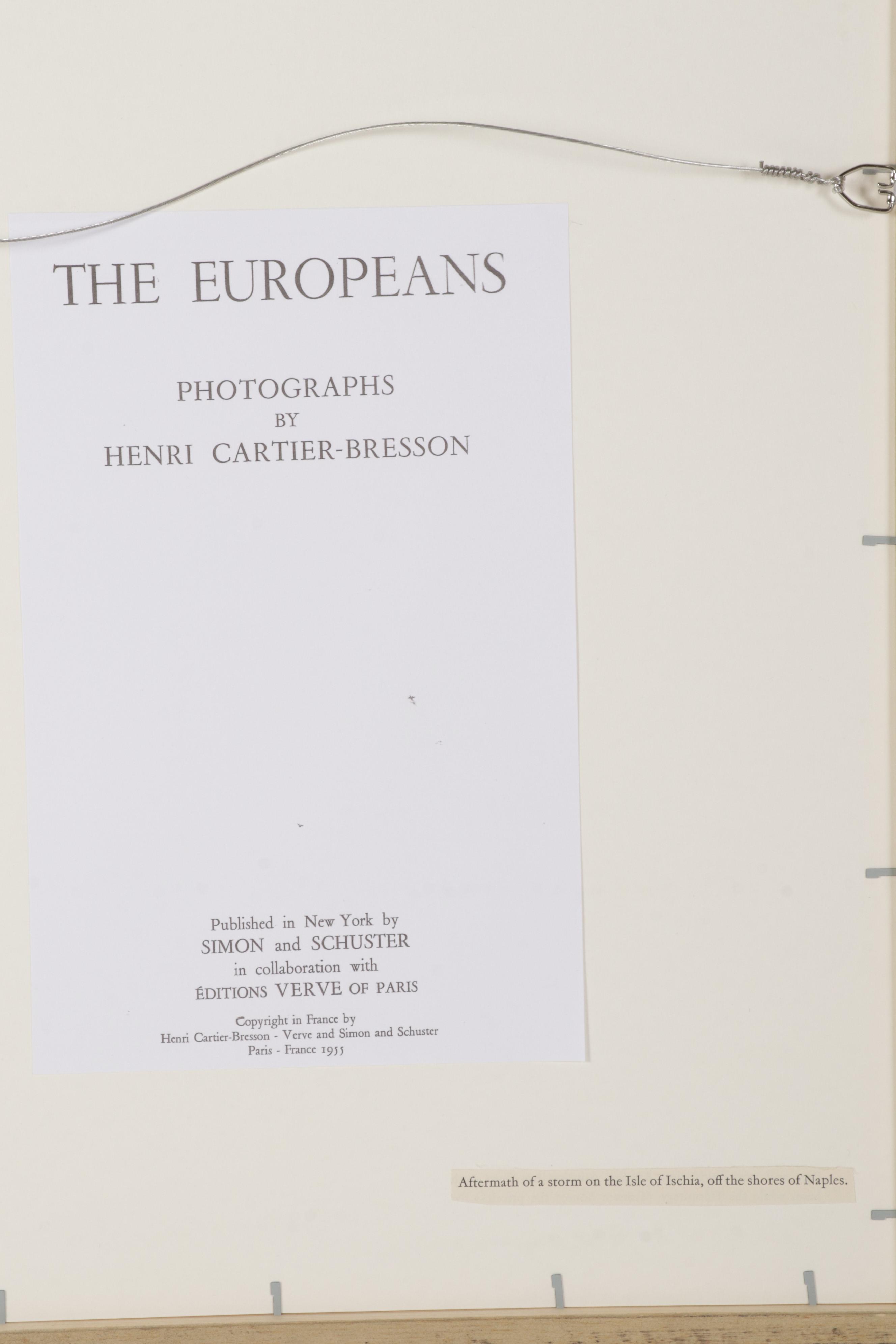 Henri Cartier-Bresson Naples Family Rotogravure From "The Europeans," 1955