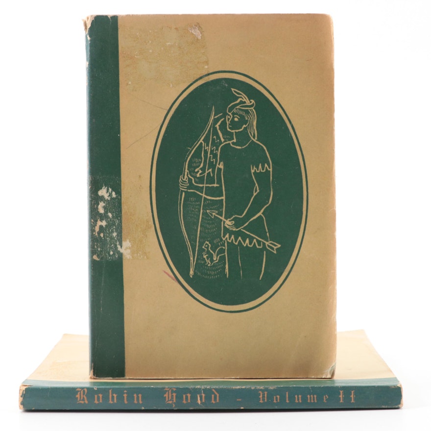 Illustrated "The Merry Adventures of Robin Hood" Two Volume Set, 1948