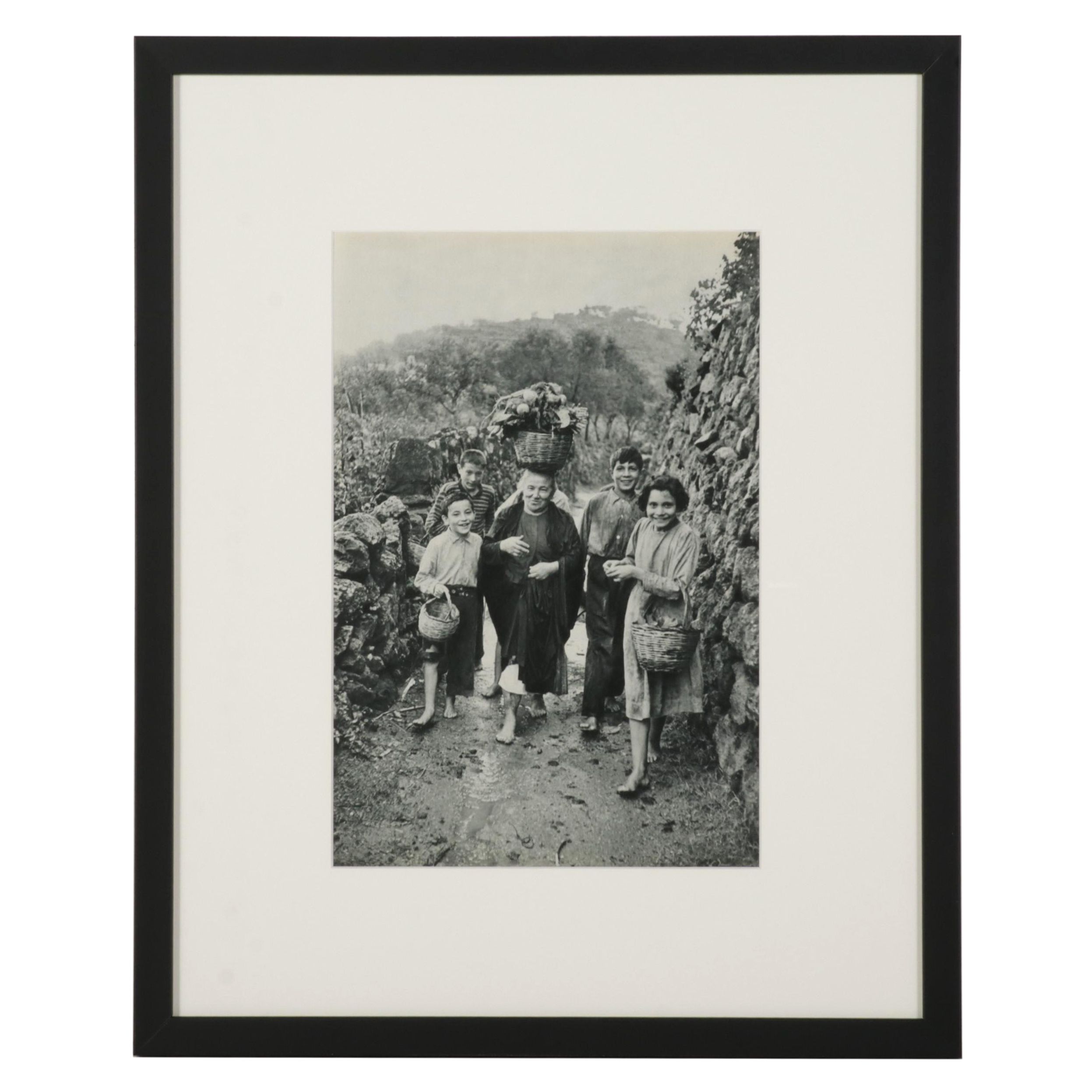 Henri Cartier-Bresson Naples Family Rotogravure From "The Europeans," 1955