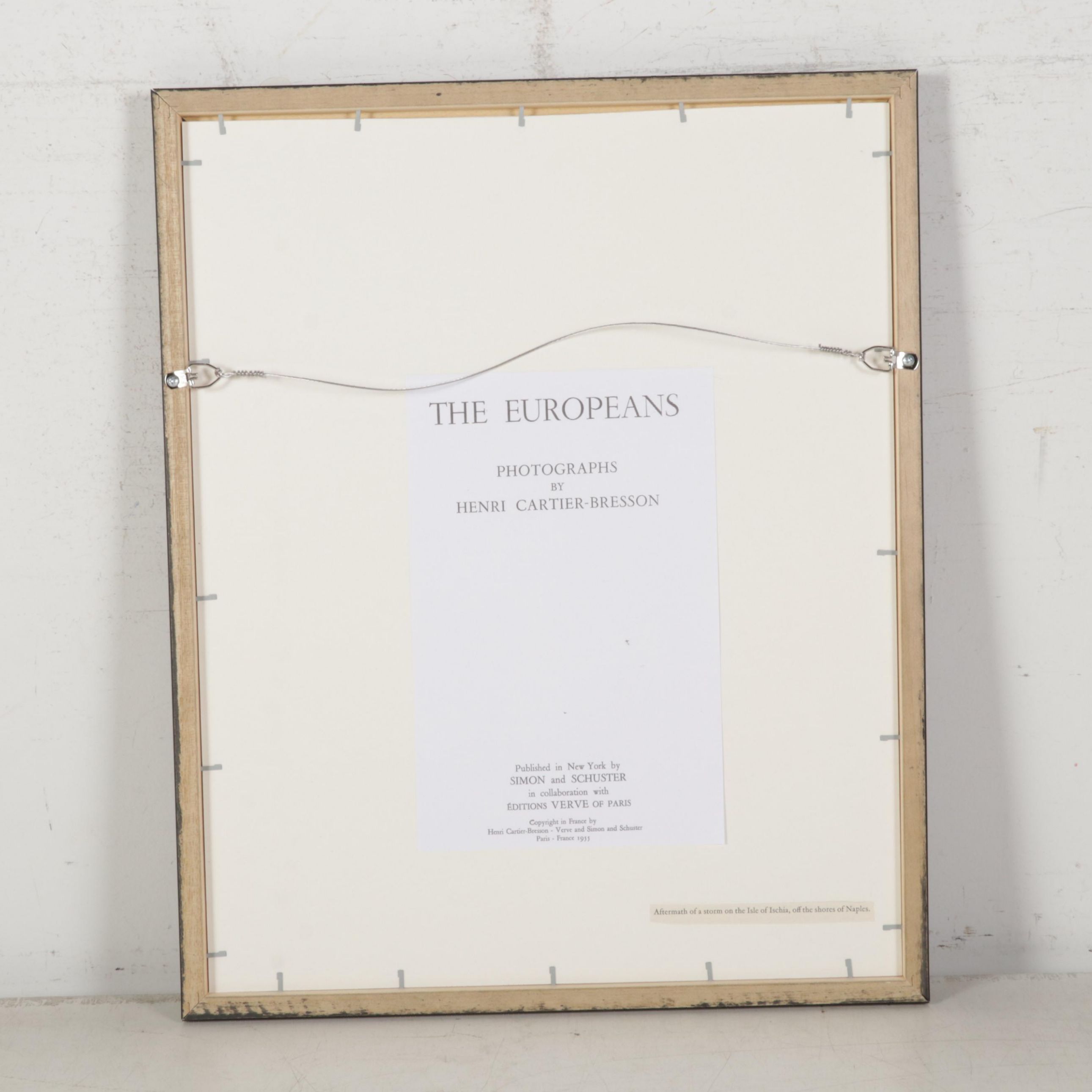 Henri Cartier-Bresson Naples Family Rotogravure From "The Europeans," 1955