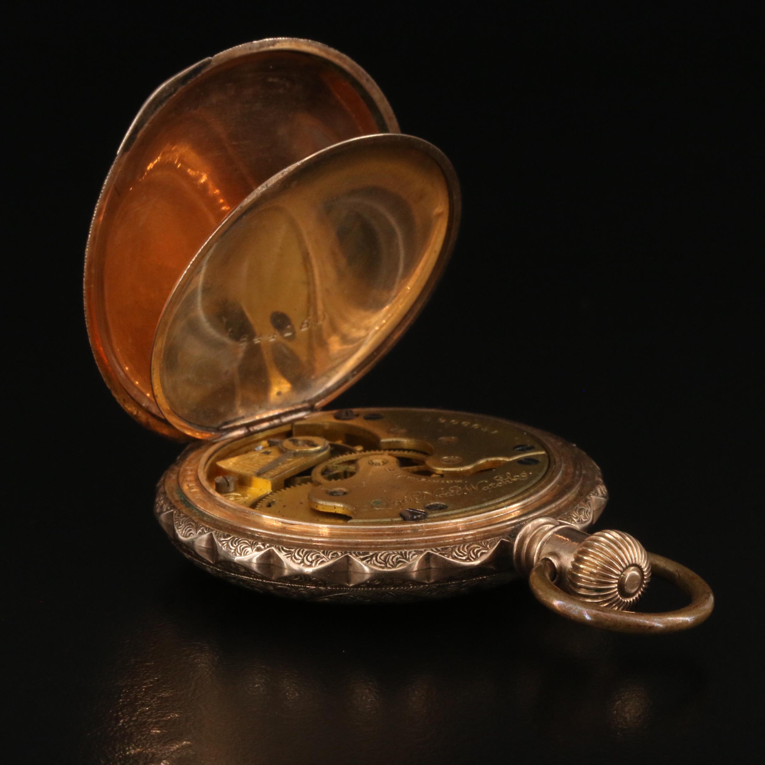 1895 Elgin Scalloped Edge Hunting Case Pocket Watch