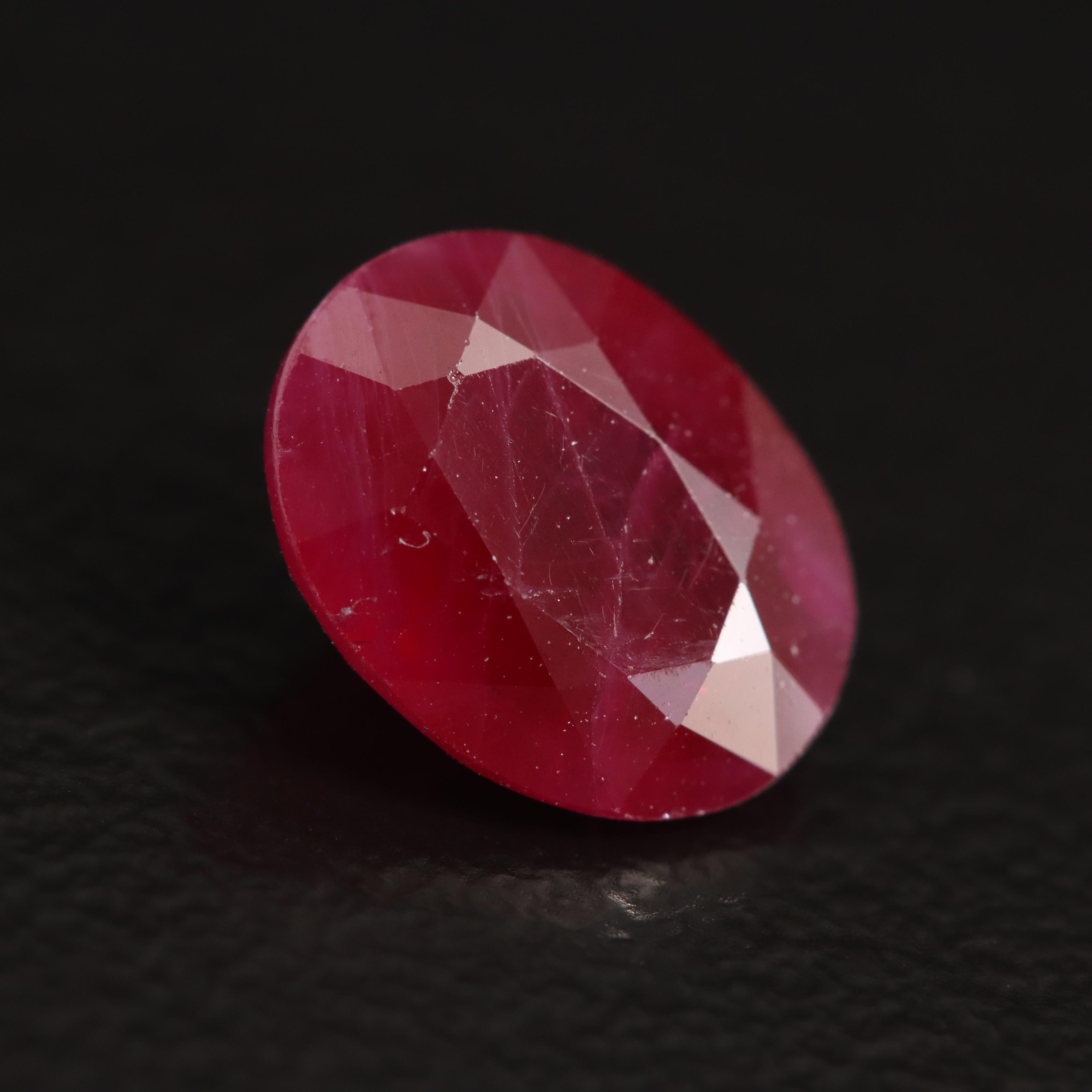 Loose 2.50 CT Burmese Ruby with GIA Report