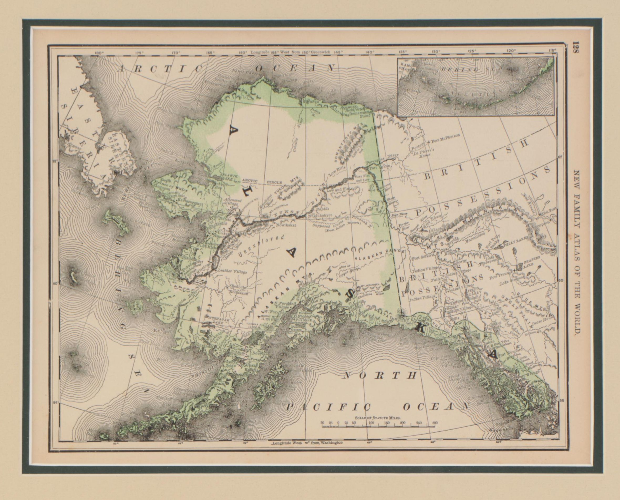 Rand, McNally & Co. Wax Engraving Map of Alaska, circa 1890