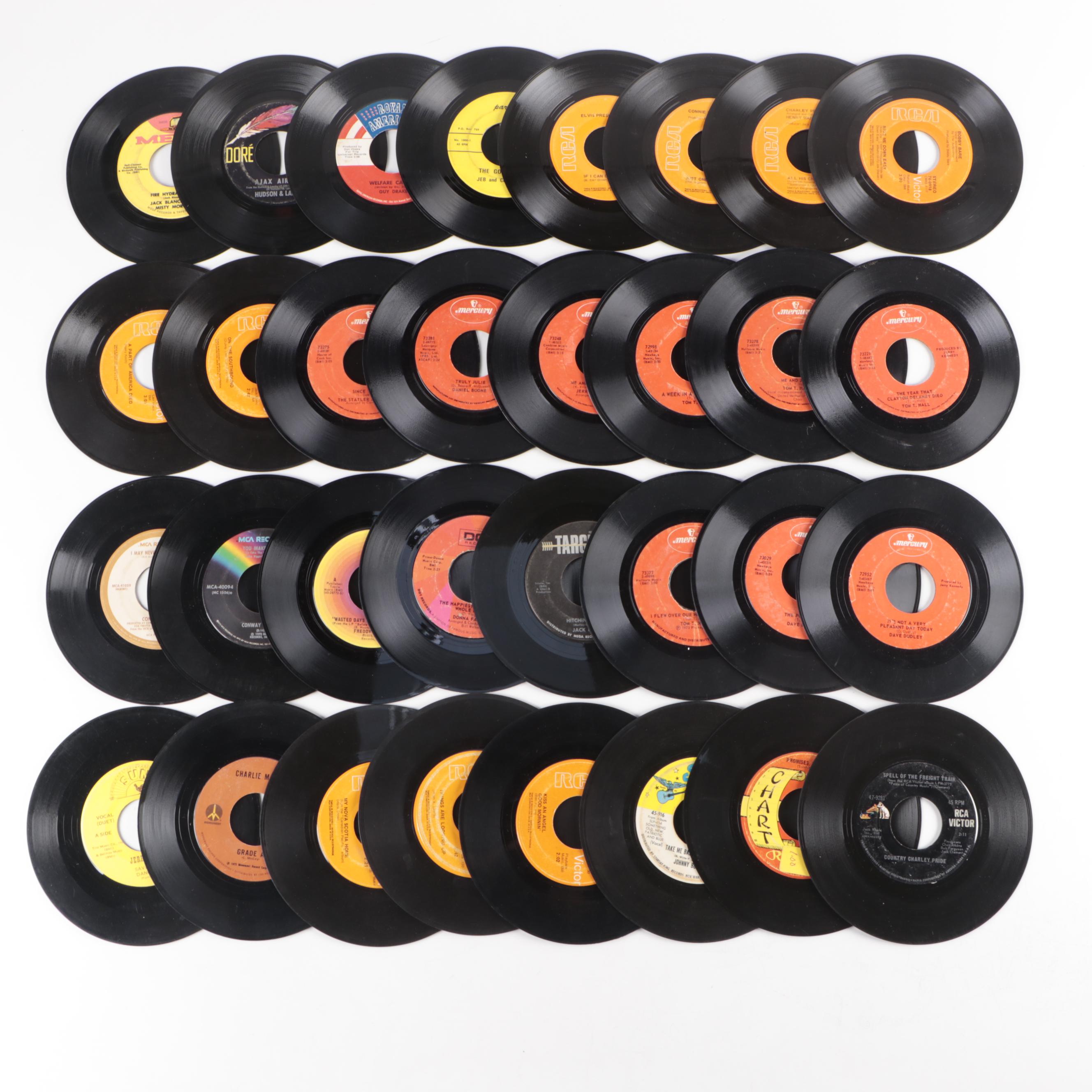 Johnny Cash, Dolly Parton, Tammy Wynette and More Country 45 RPM Records