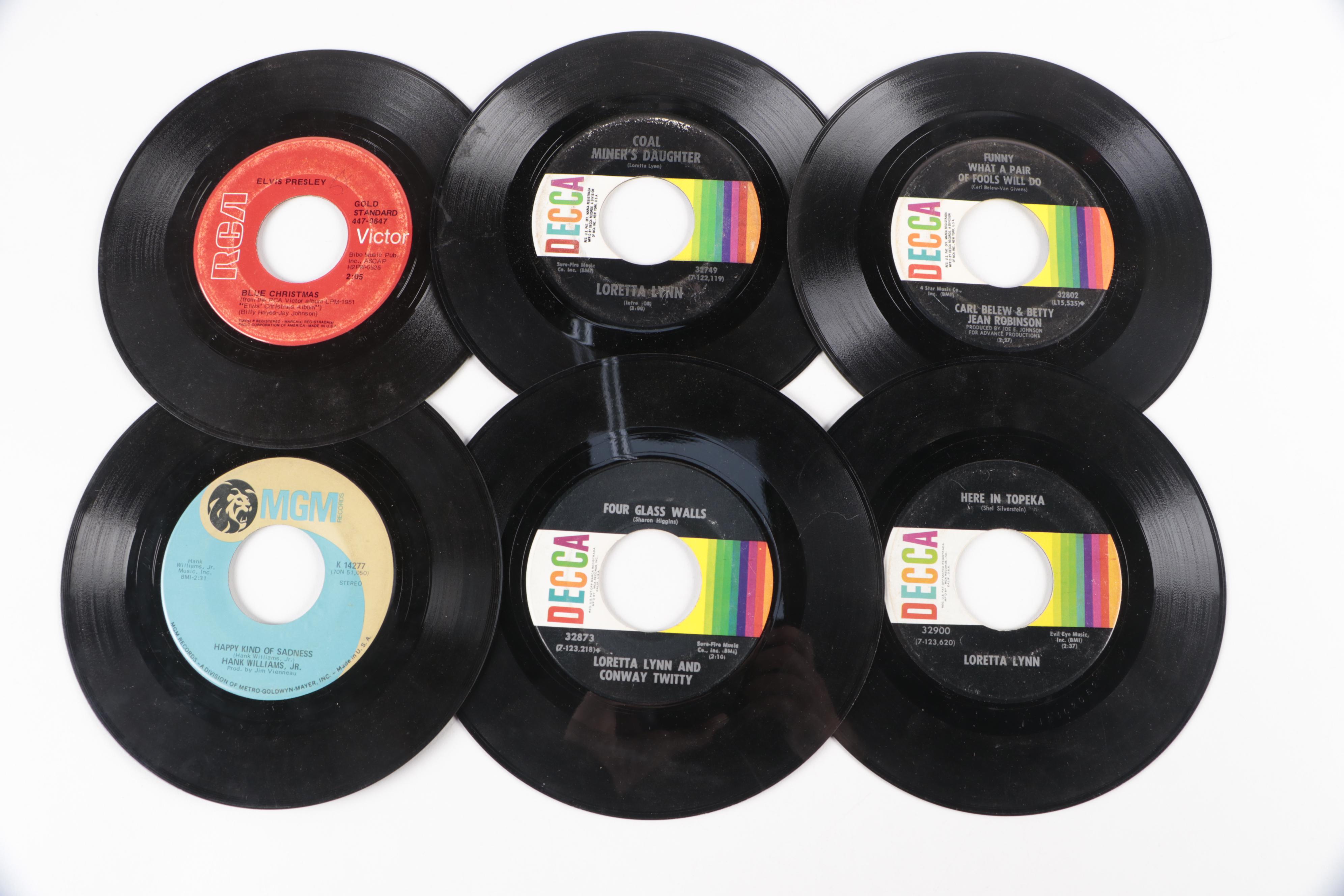 Johnny Cash, Dolly Parton, Tammy Wynette and More Country 45 RPM Records