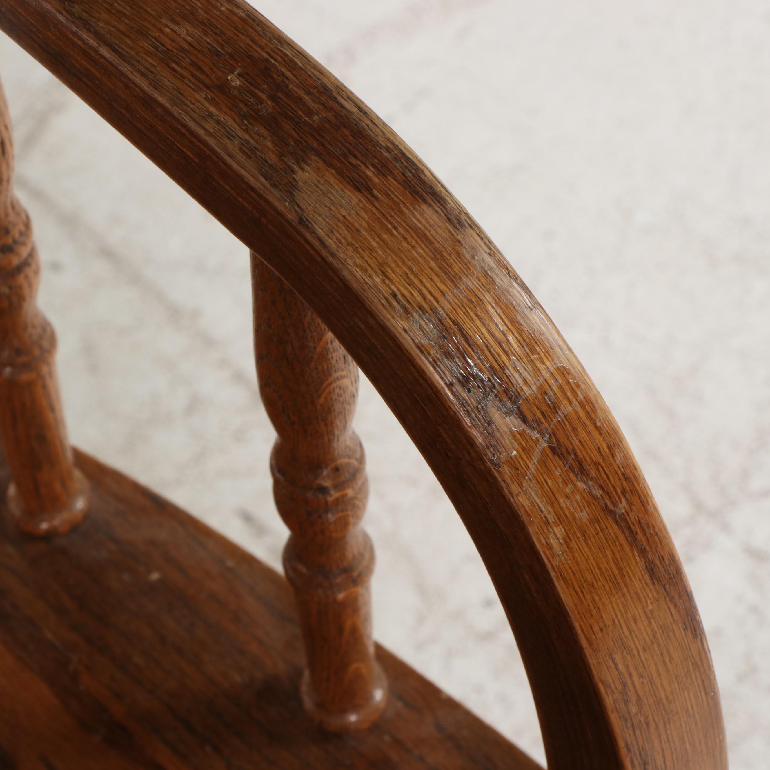 OakMaster Swivel Desk Chair with Caned Back