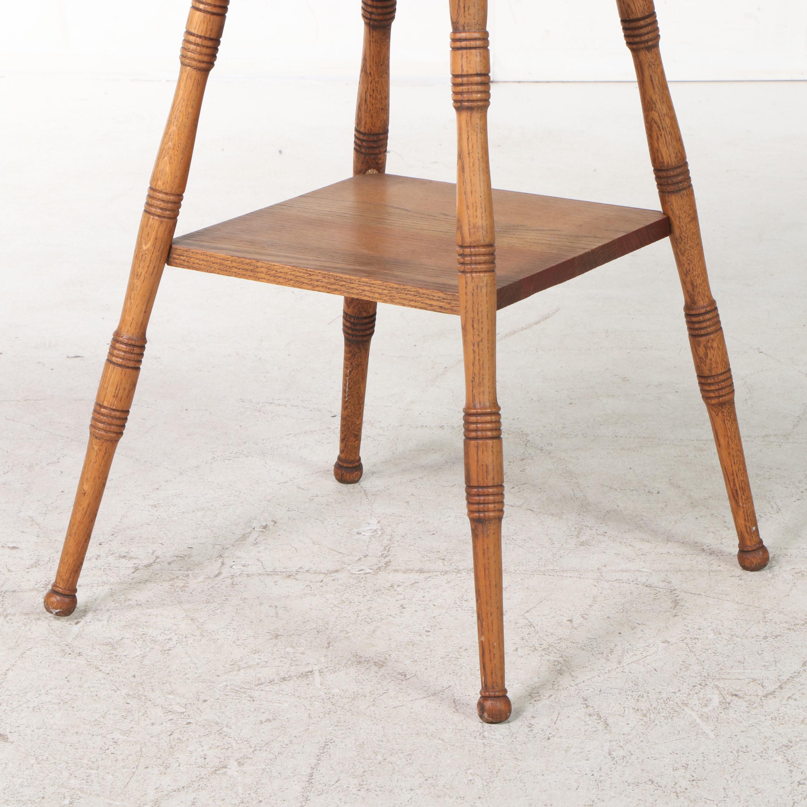 Late Victorian Oak Two-Tier Side Table, circa 1900