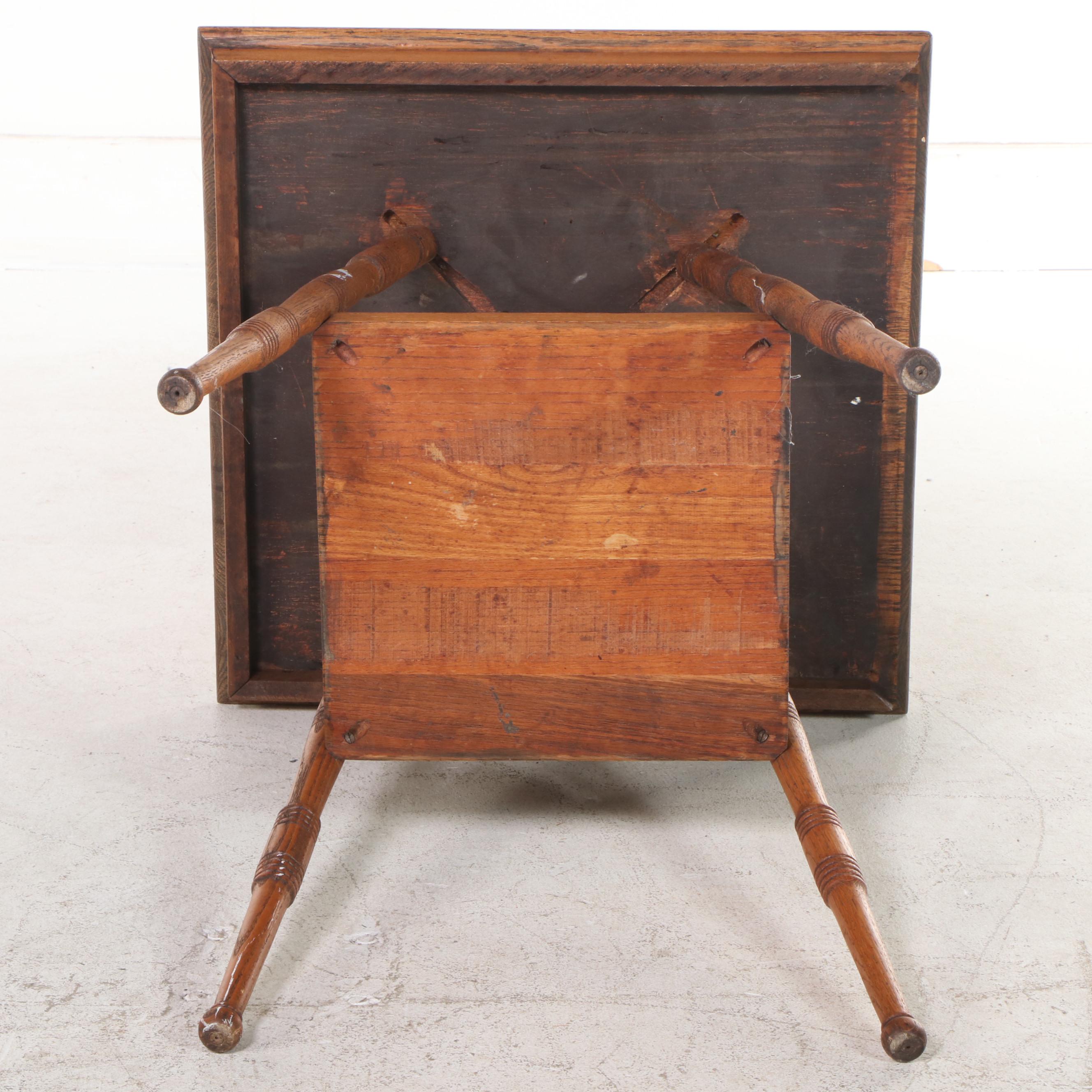 Late Victorian Oak Two-Tier Side Table, circa 1900