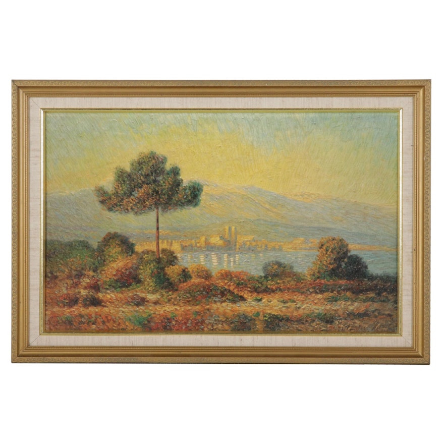 Offset Lithograph After Claude Monet "Antibes, vue du plateau Notre-Dame"