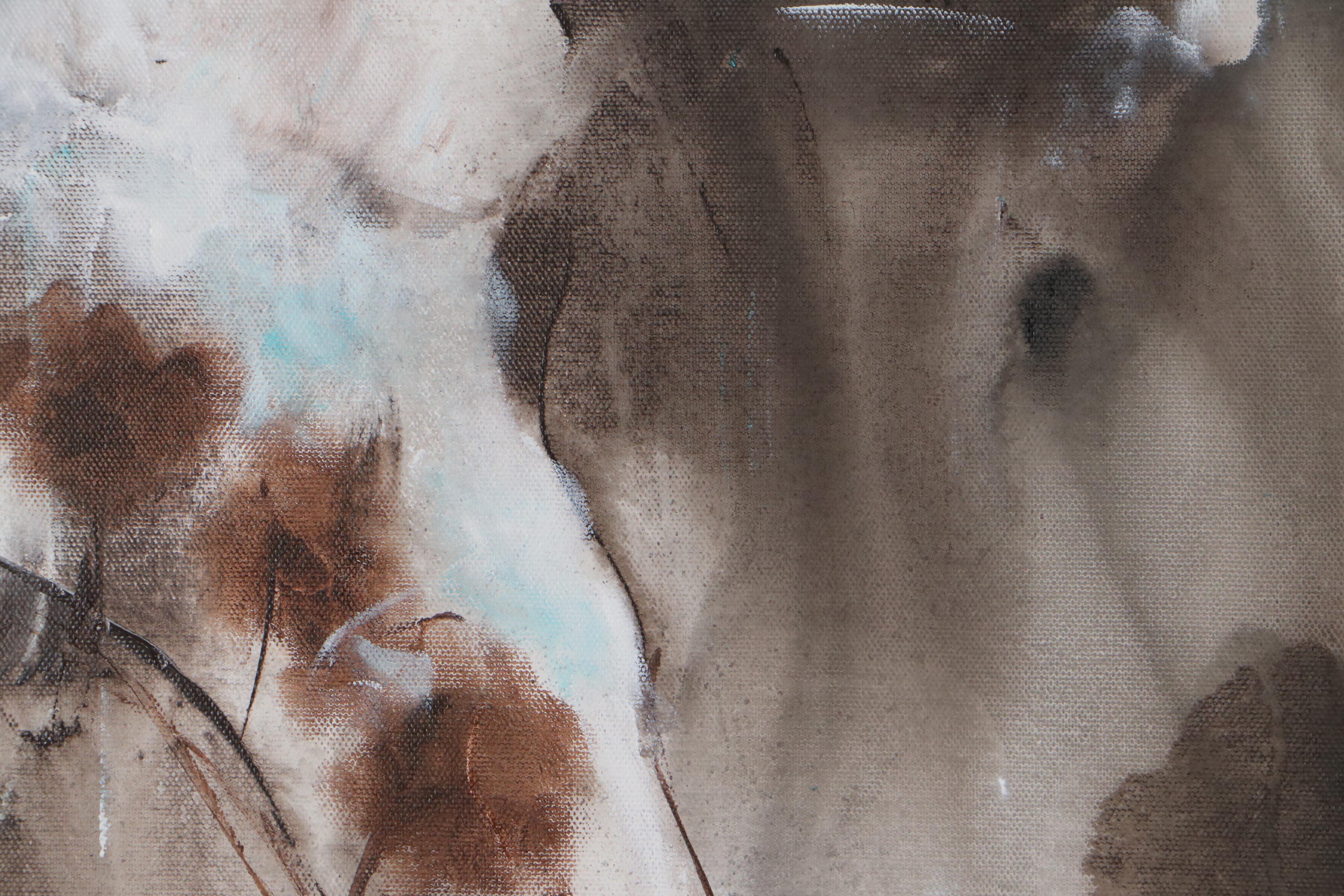 Sanna Abstract Acrylic Painting "An Uprooting," 21st Century