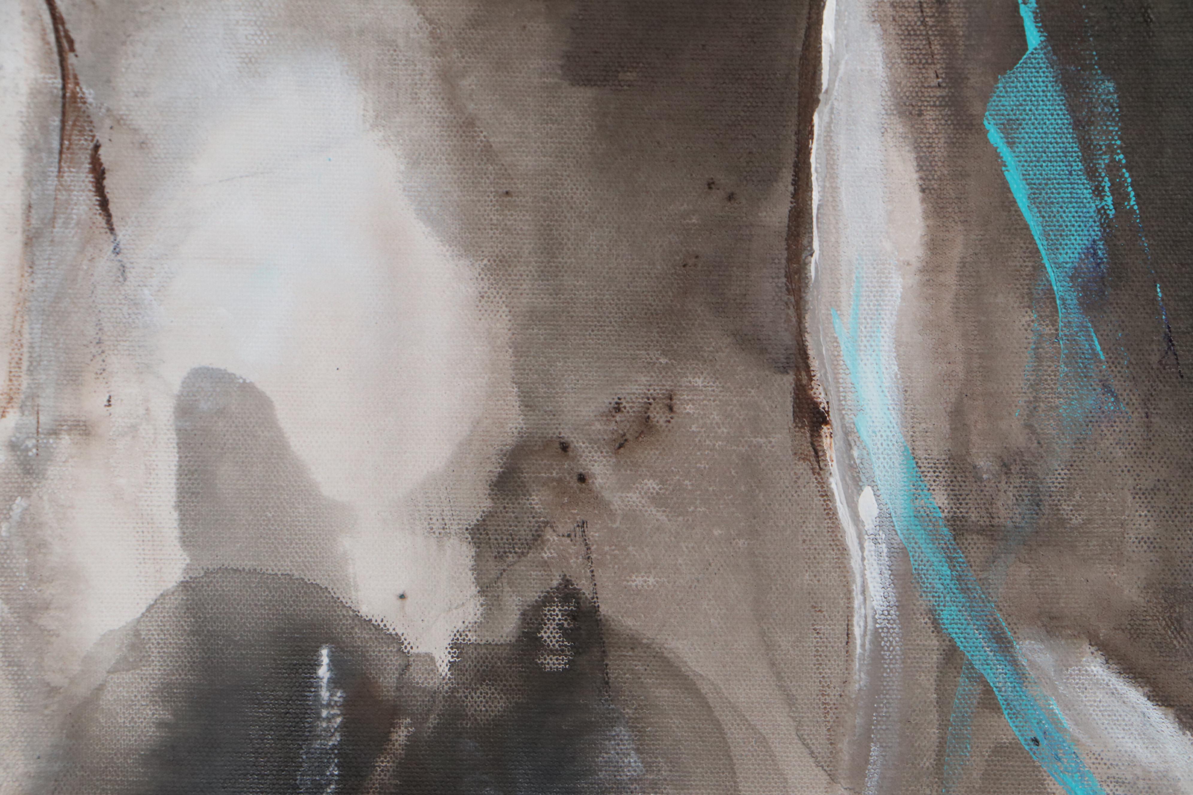 Sanna Abstract Acrylic Painting "An Uprooting," 21st Century