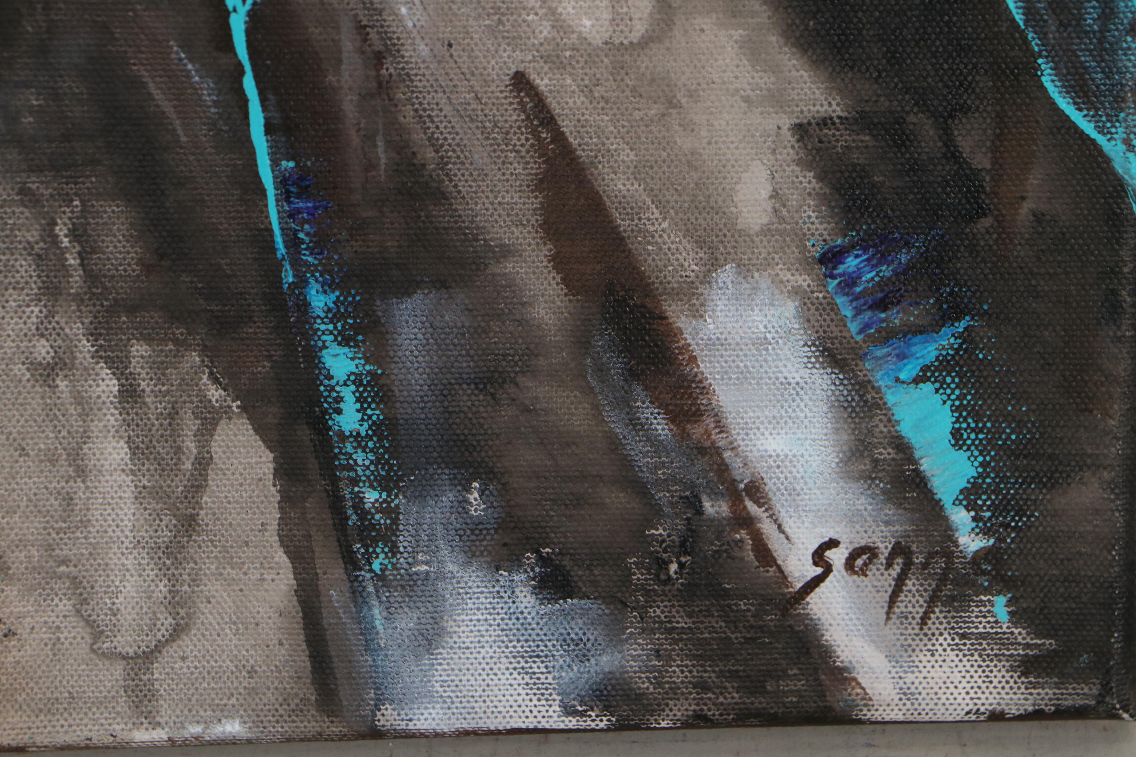 Sanna Abstract Acrylic Painting "An Uprooting," 21st Century