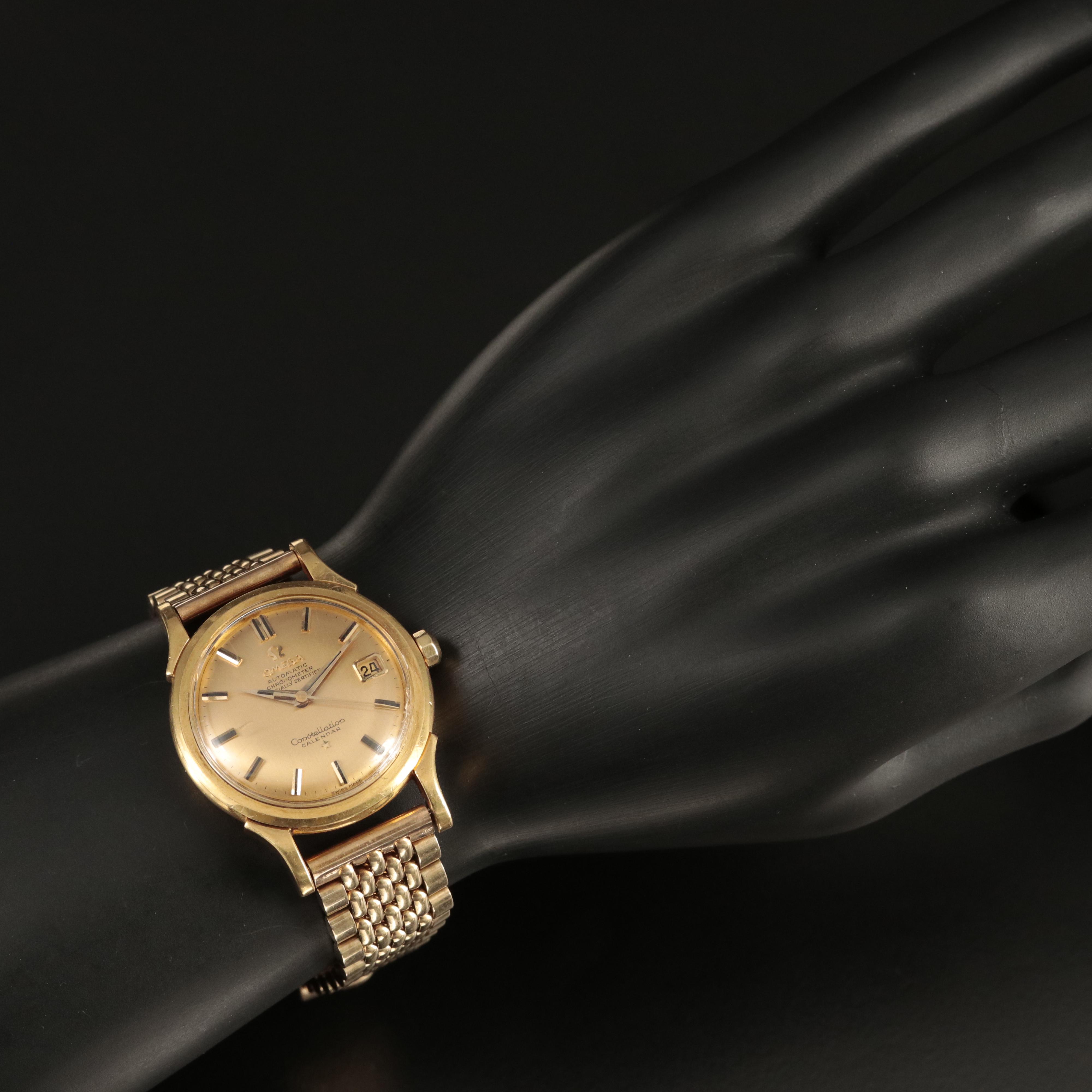 18K Omega Constellation Calendar with 14K Omega Band