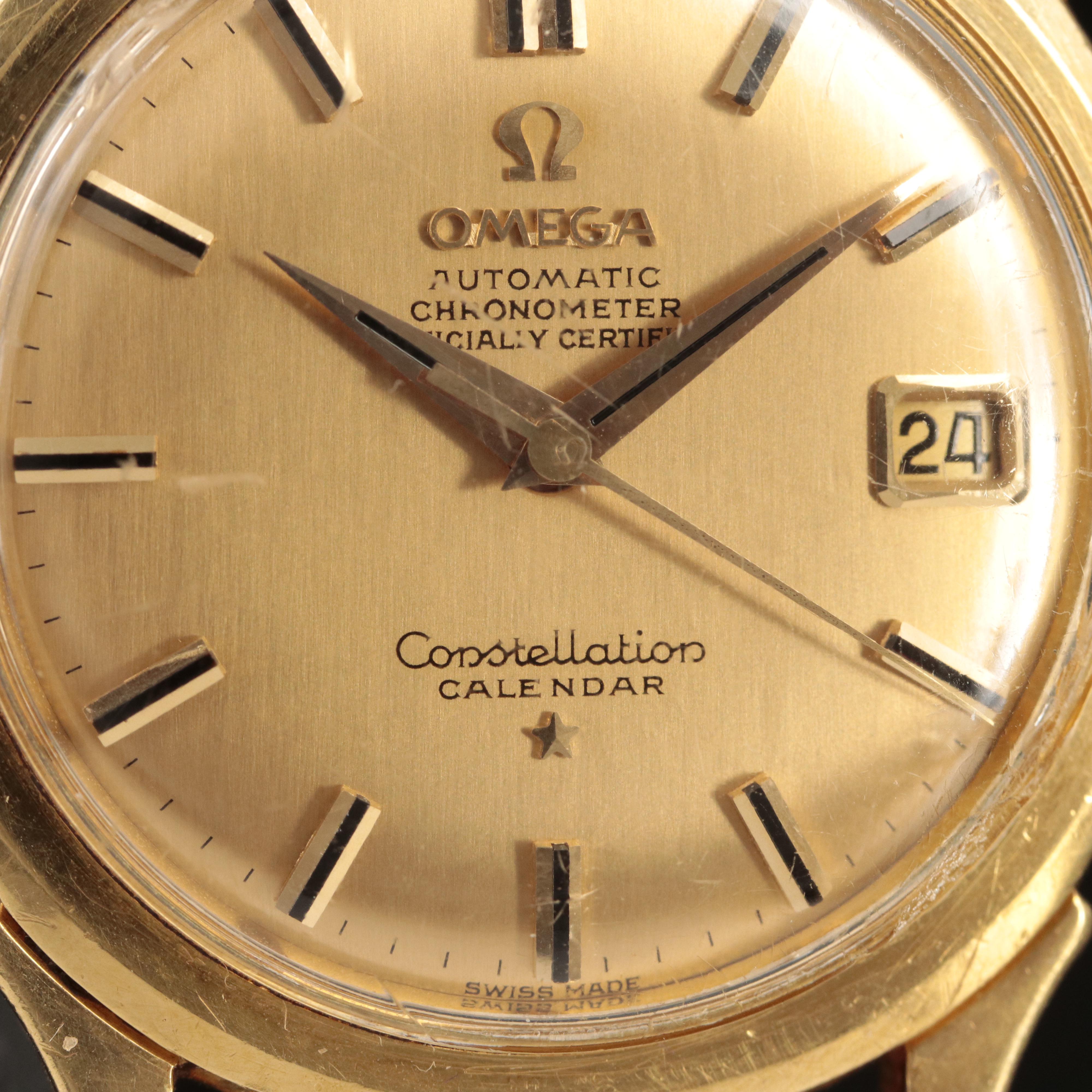 18K Omega Constellation Calendar with 14K Omega Band