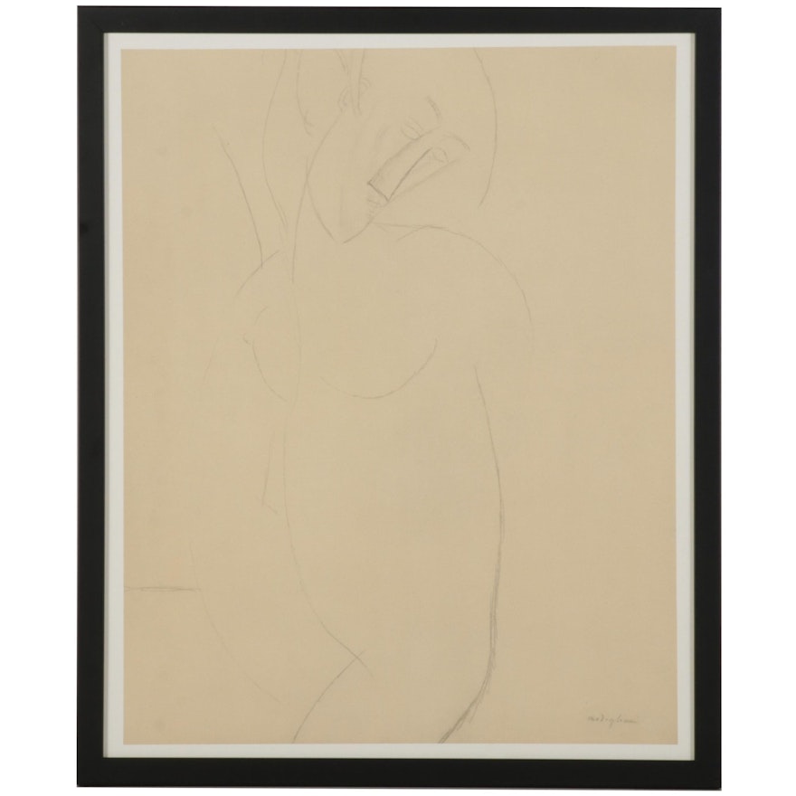 Collotype After Amedeo Modigliani "Nudo femminile," 1959