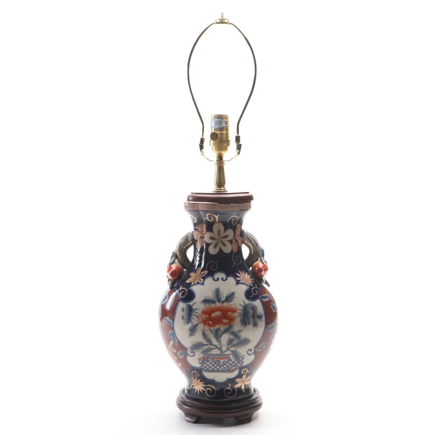 Oriental Accent Imari Style Ceramic Table Lamp