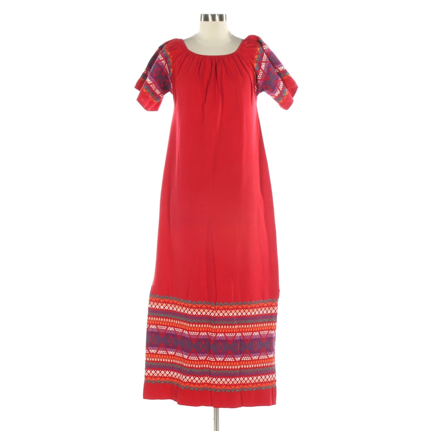 Guatemalan Embroidered Cotton Dress