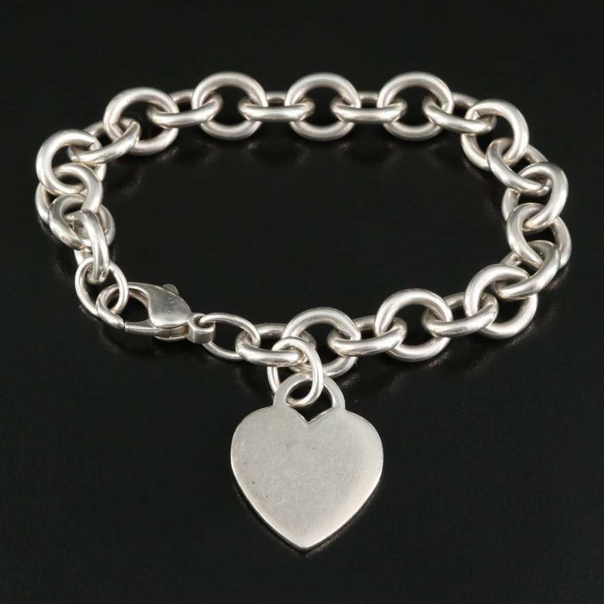 Tiffany & Co. Sterling Heart Tag Bracelet