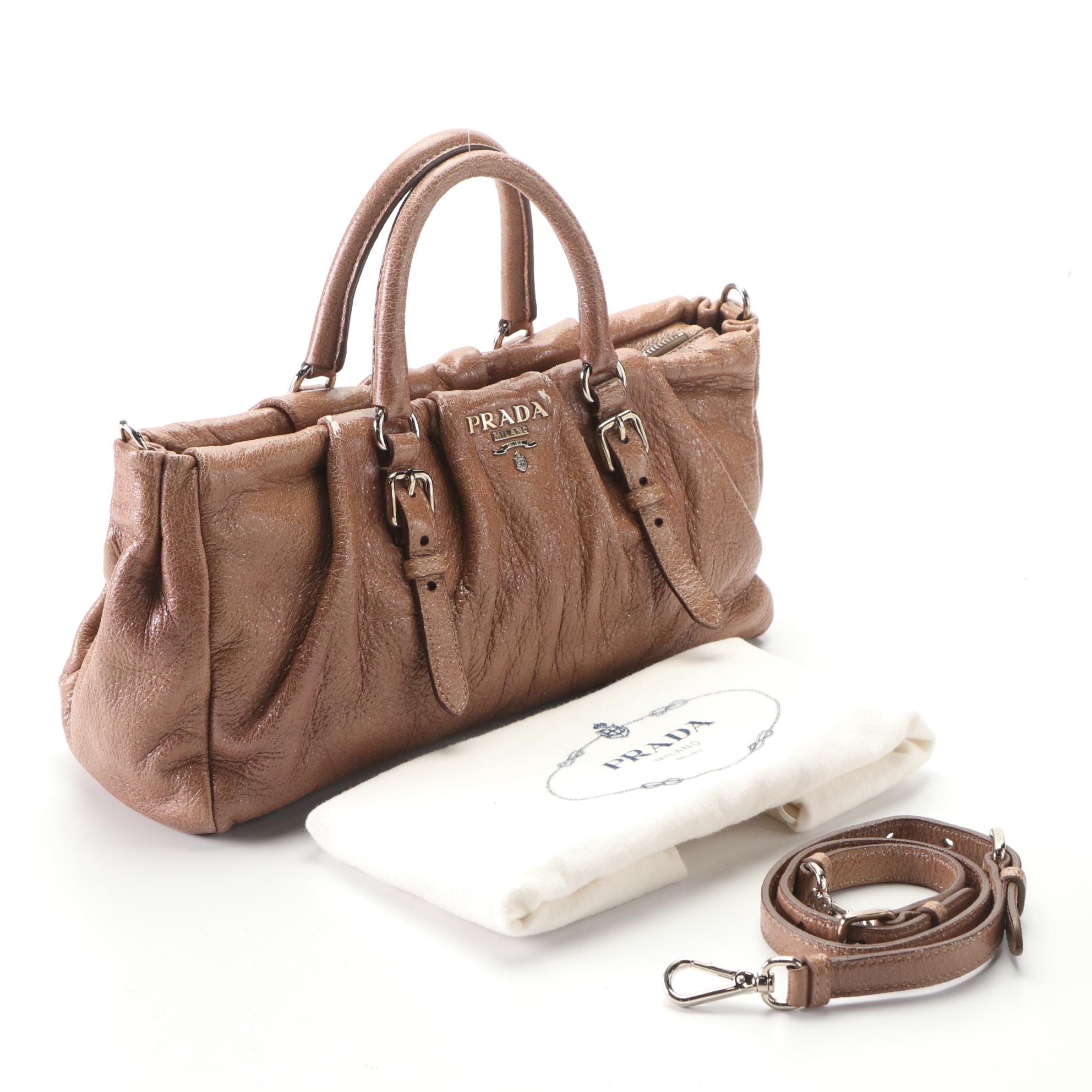 Prada Two-Way Bag BN1602 in Cervo Lux Leather