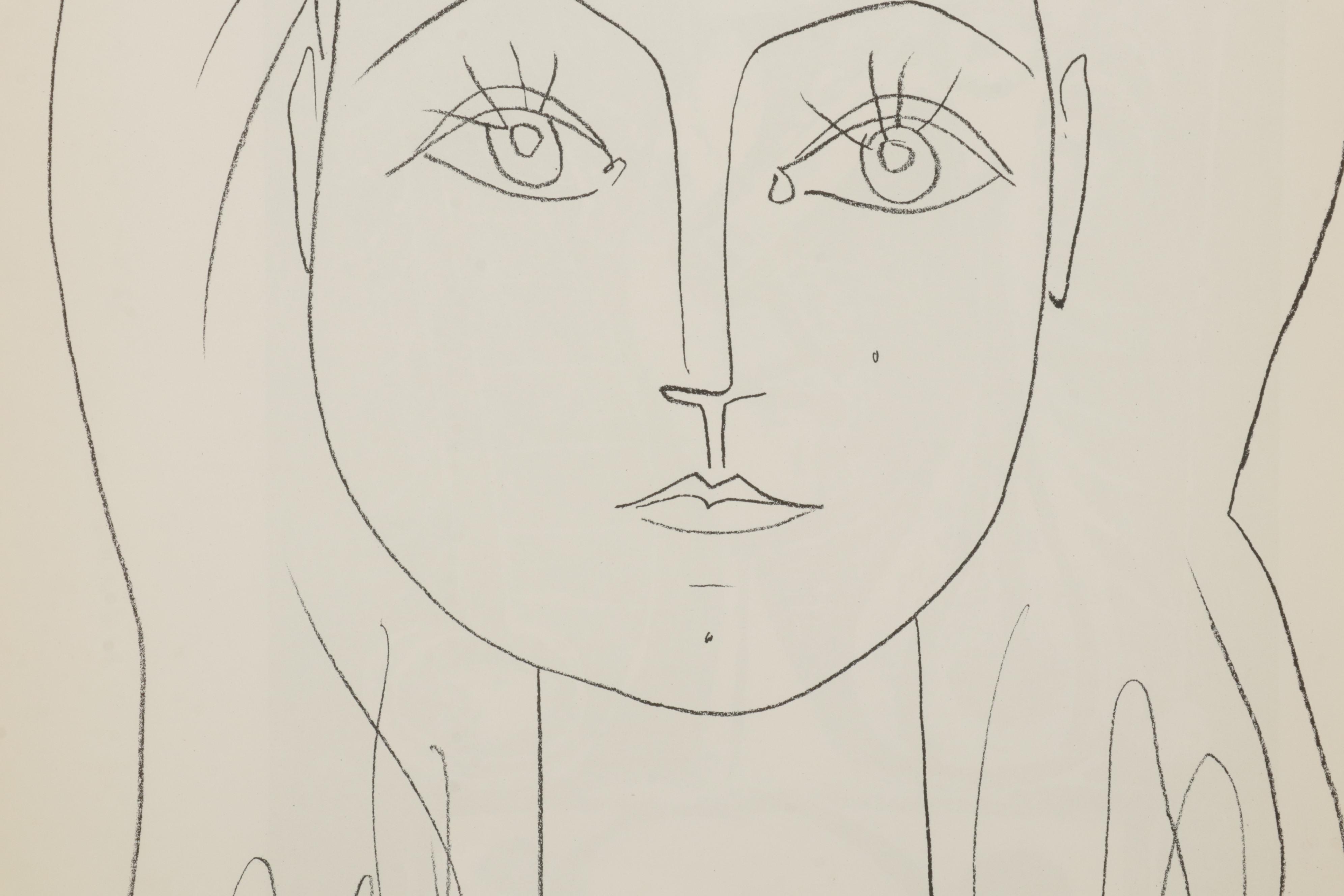 Lithograph After Pablo Picasso "Françoise au nœud dans les cheveux," 1959