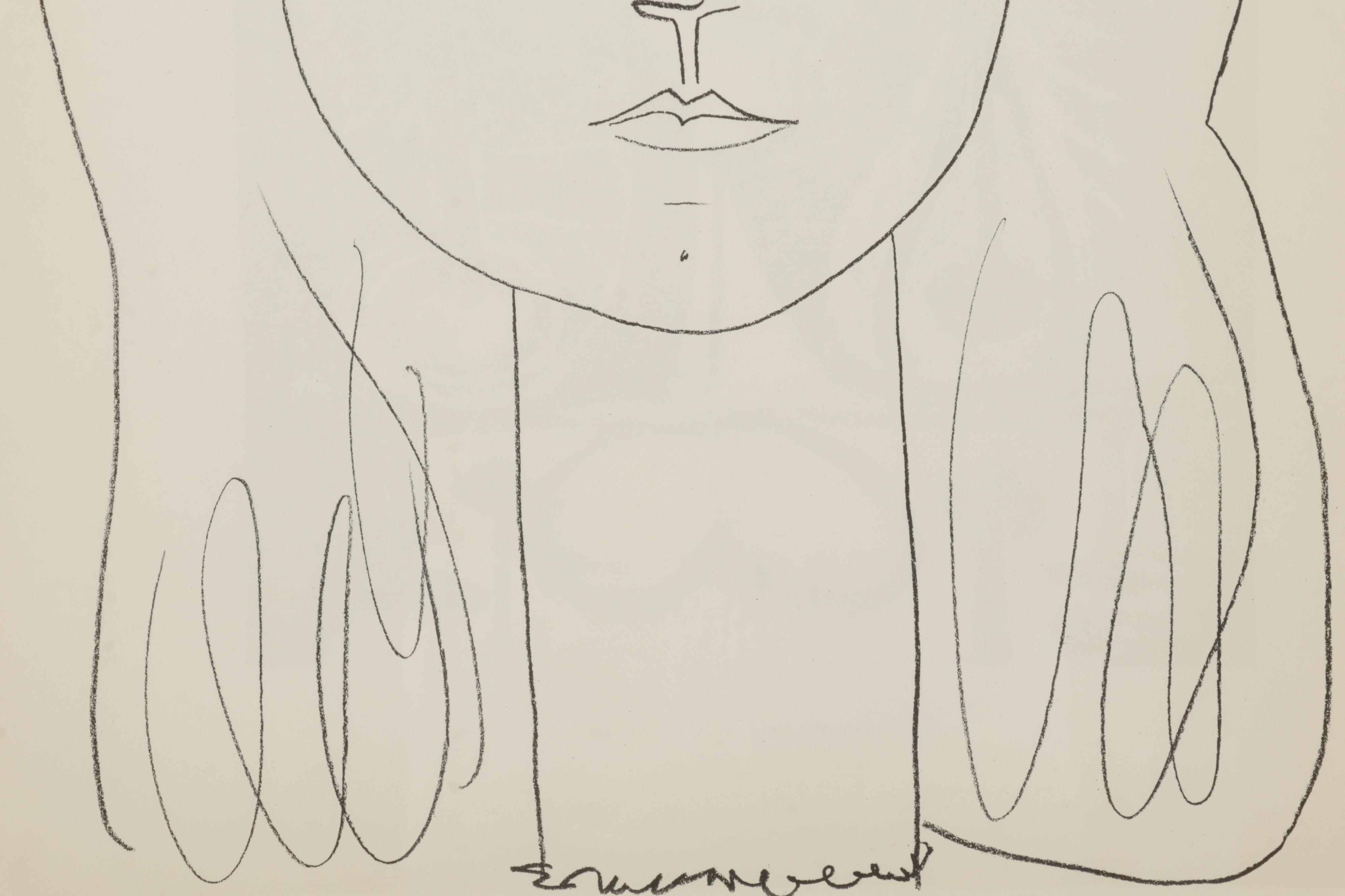 Lithograph After Pablo Picasso "Françoise au nœud dans les cheveux," 1959