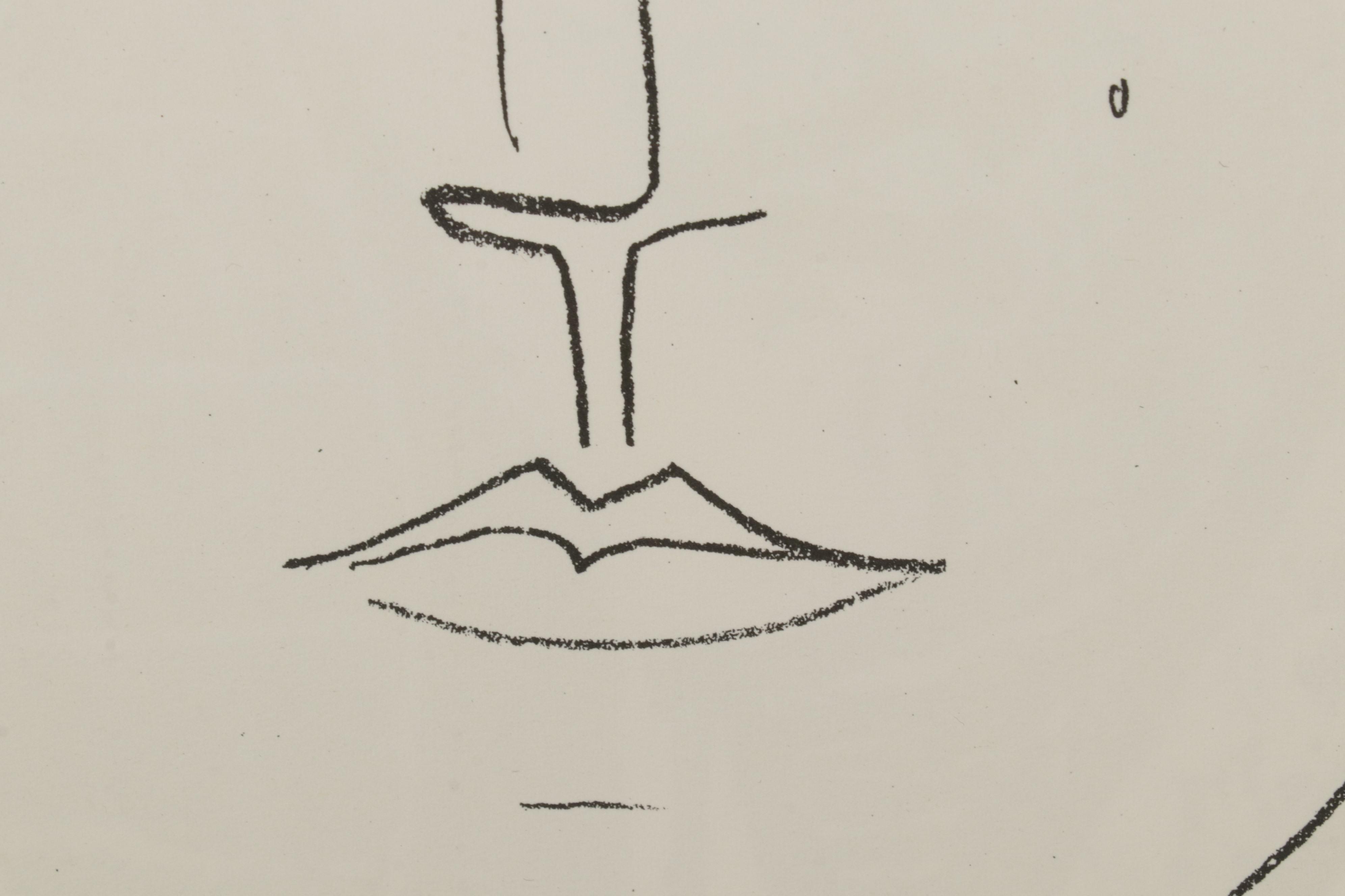 Lithograph After Pablo Picasso "Françoise au nœud dans les cheveux," 1959