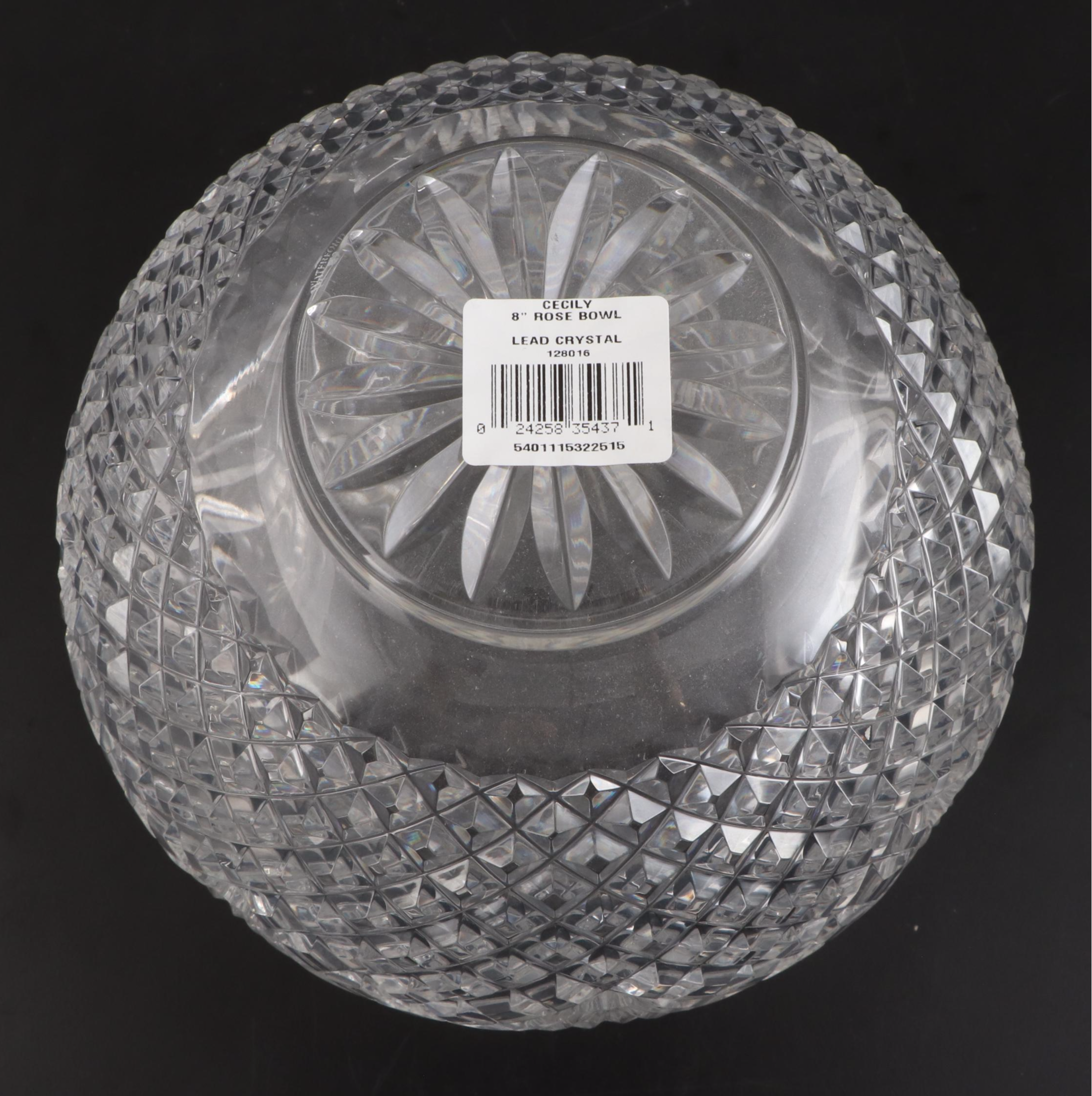 Waterford "Cecily" Crystal Rose Bowl with Other Crystal Bouquet Vase