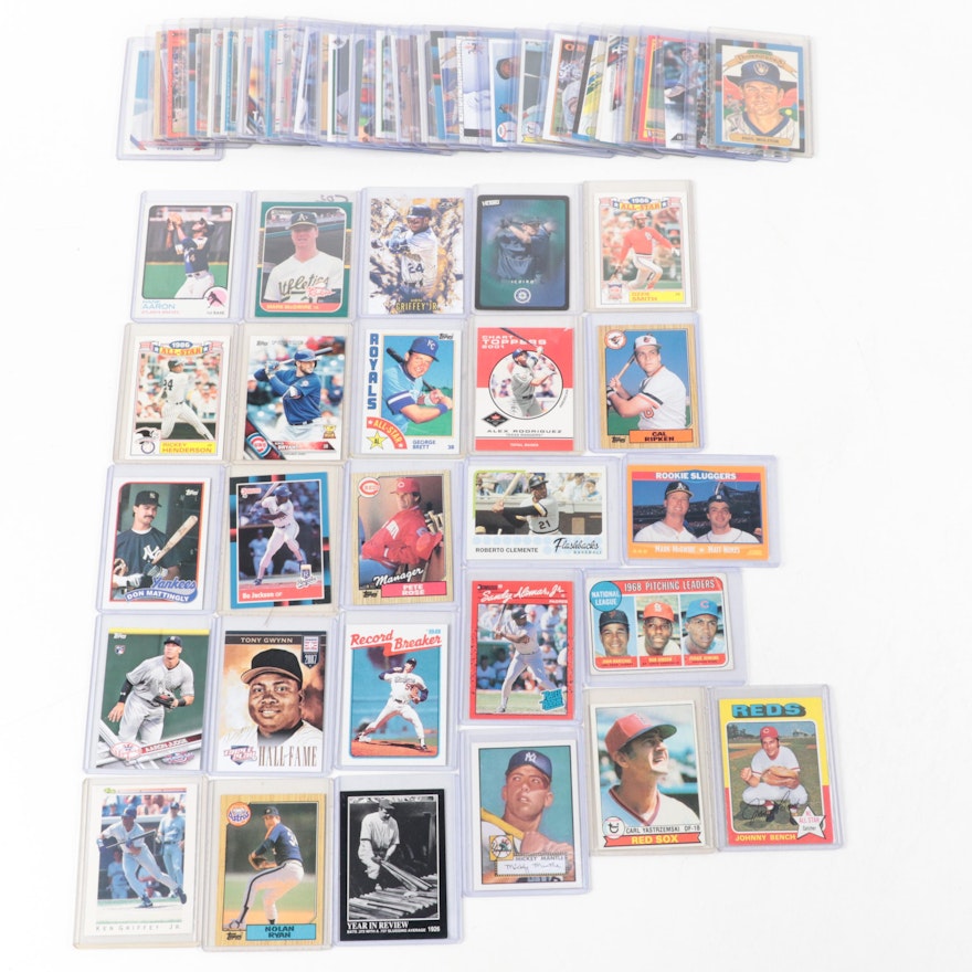 Topps, Other Baseball Cards With Clemente, Mantle, Ruth, More, 1960s–2010s