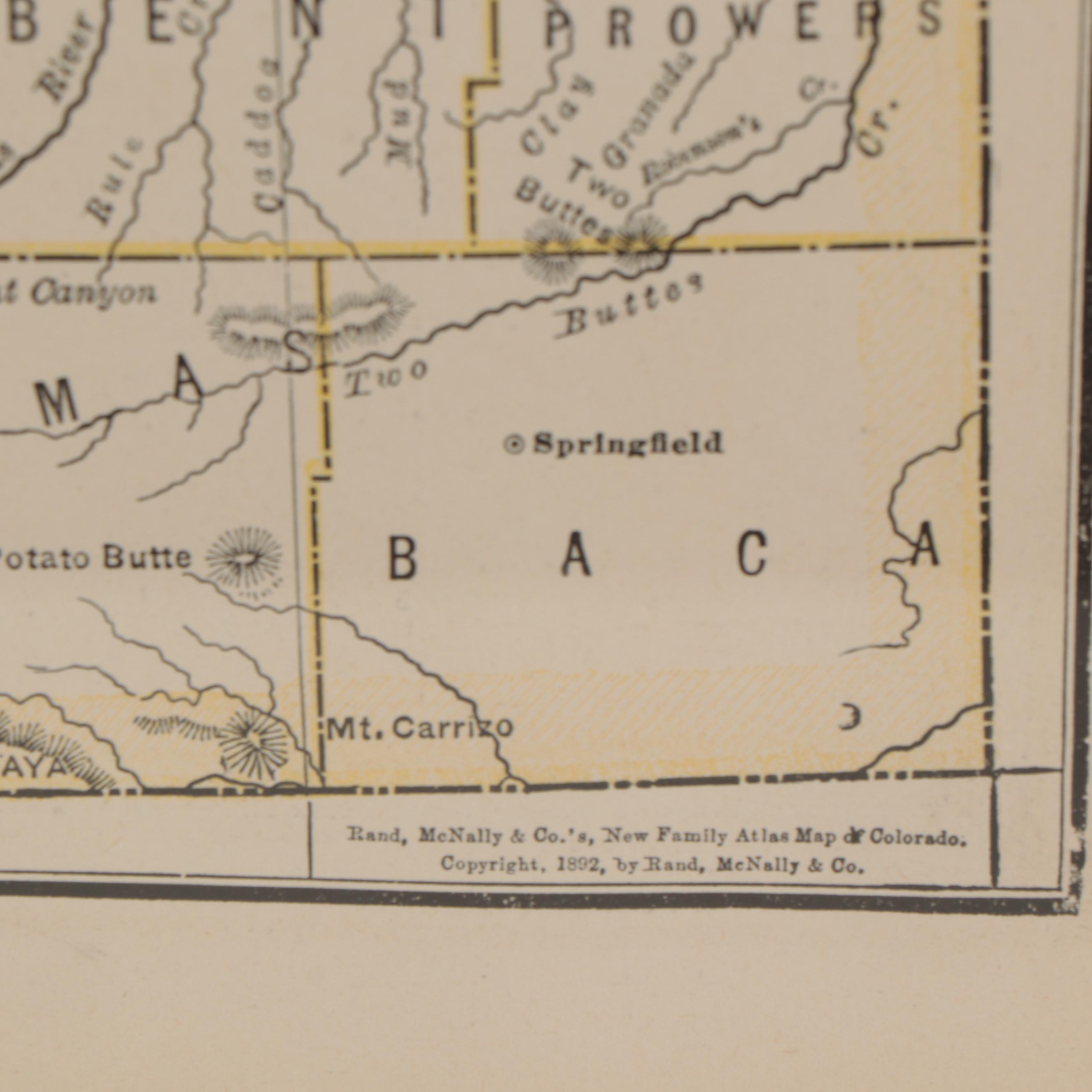 Rand, McNally & Co. Wax Engraving Map of Colorado, circa 1890