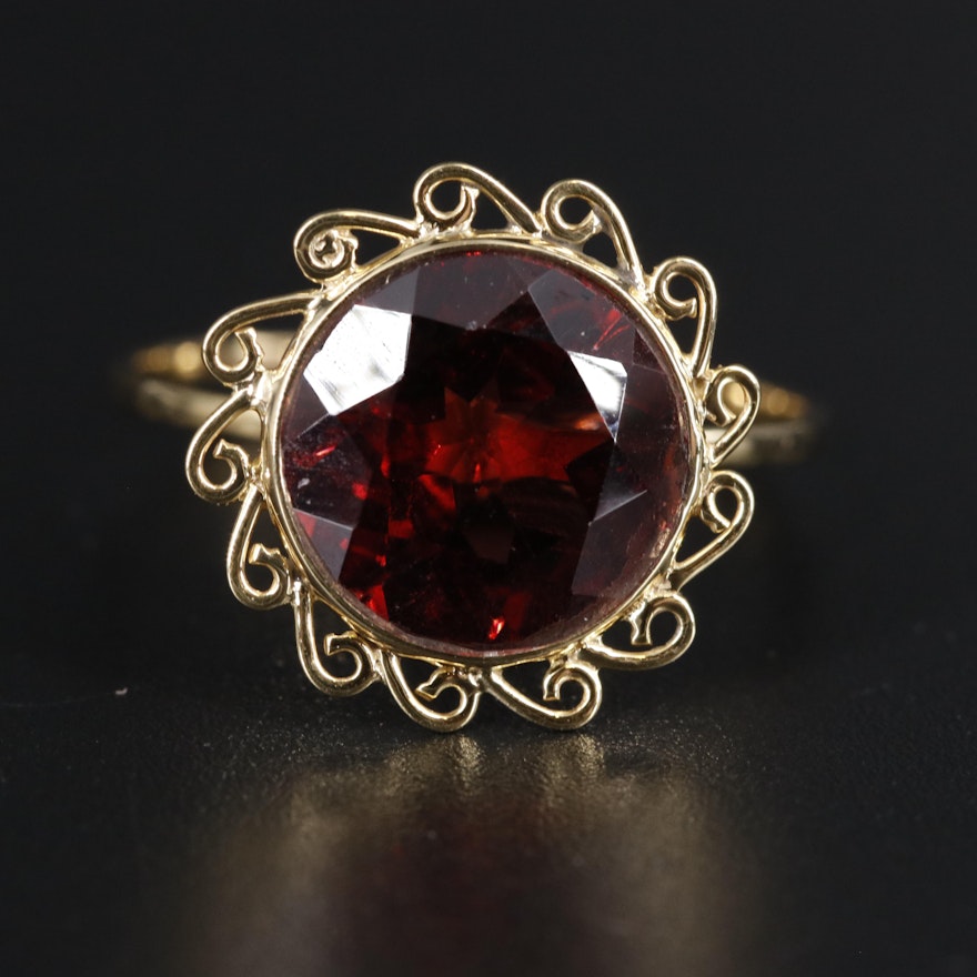 14K Garnet Ring