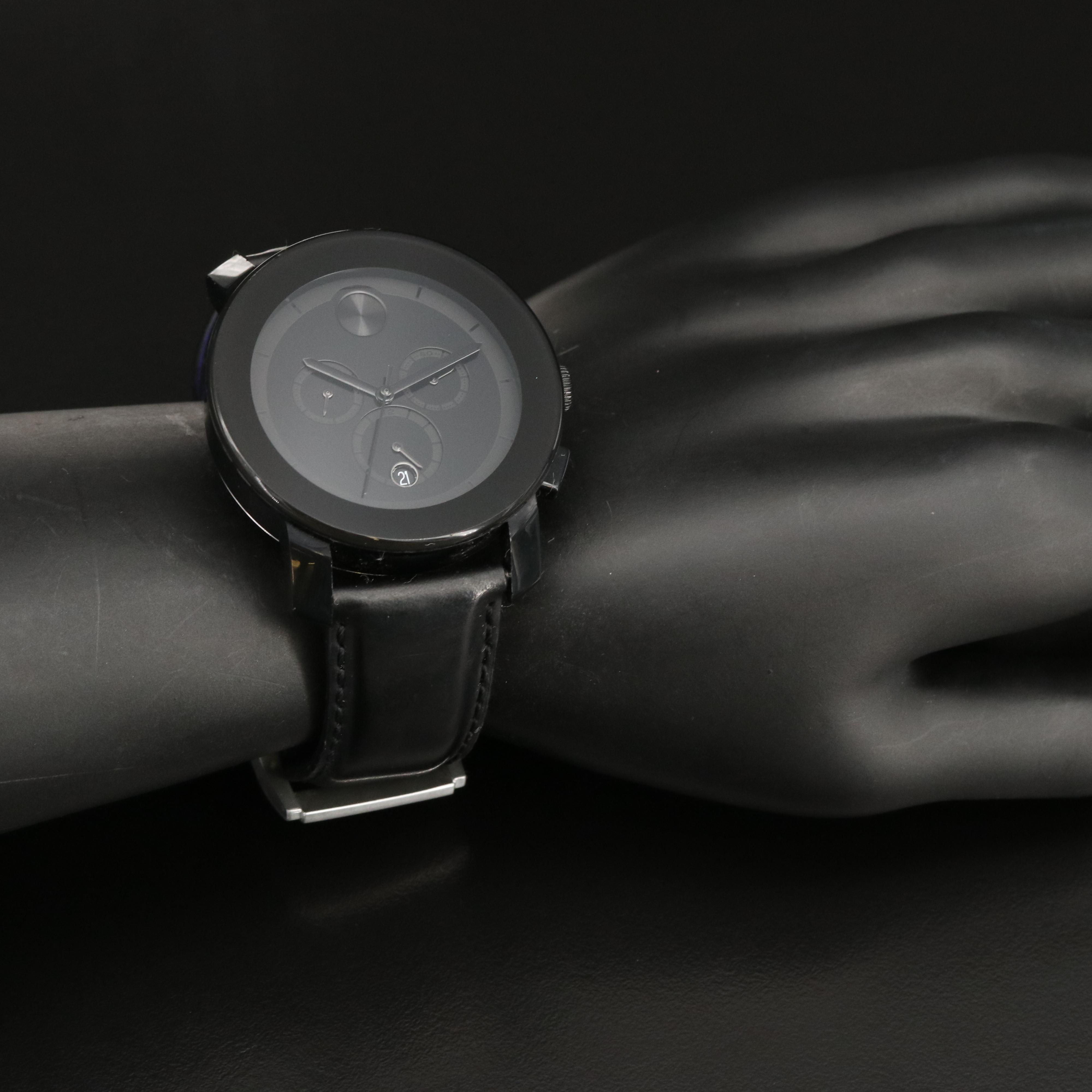 Movado Bold Black-Out Chronograph Quartz Watch