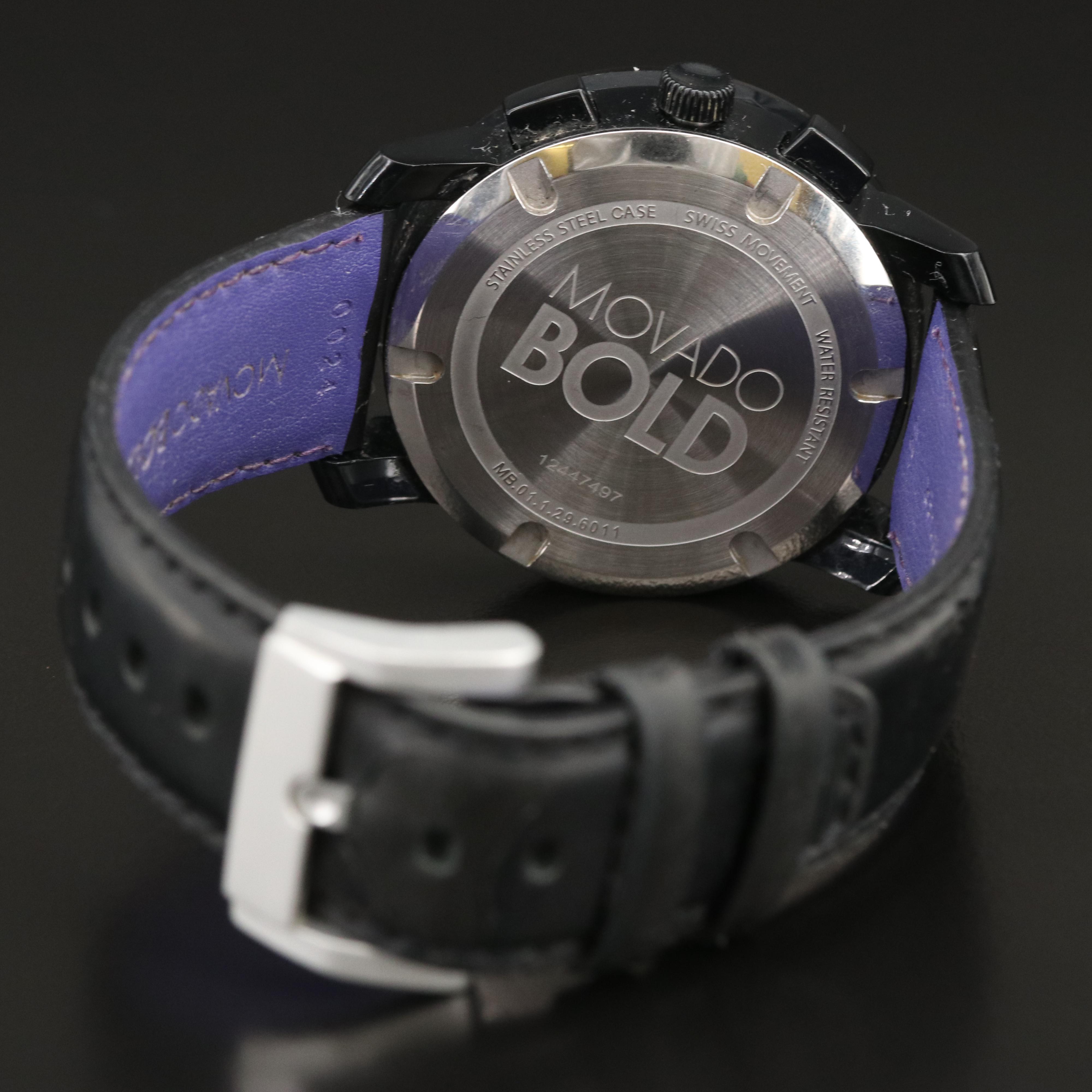 Movado Bold Black-Out Chronograph Quartz Watch