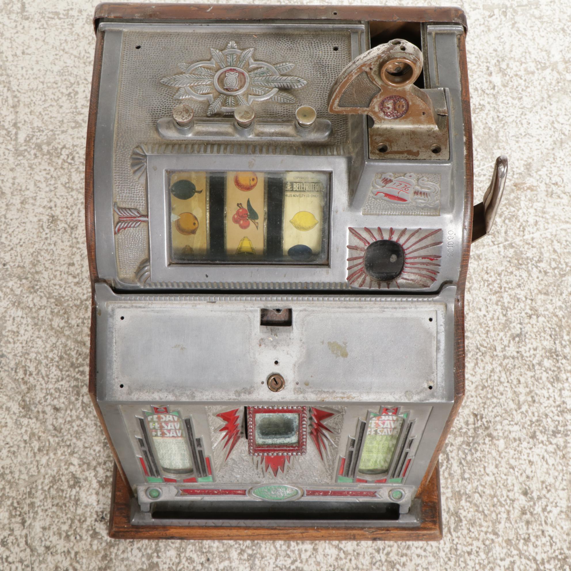 Mills Novelty Co. Liberty Bell Coin Slot Machine Candy Dispenser, Circa 1910