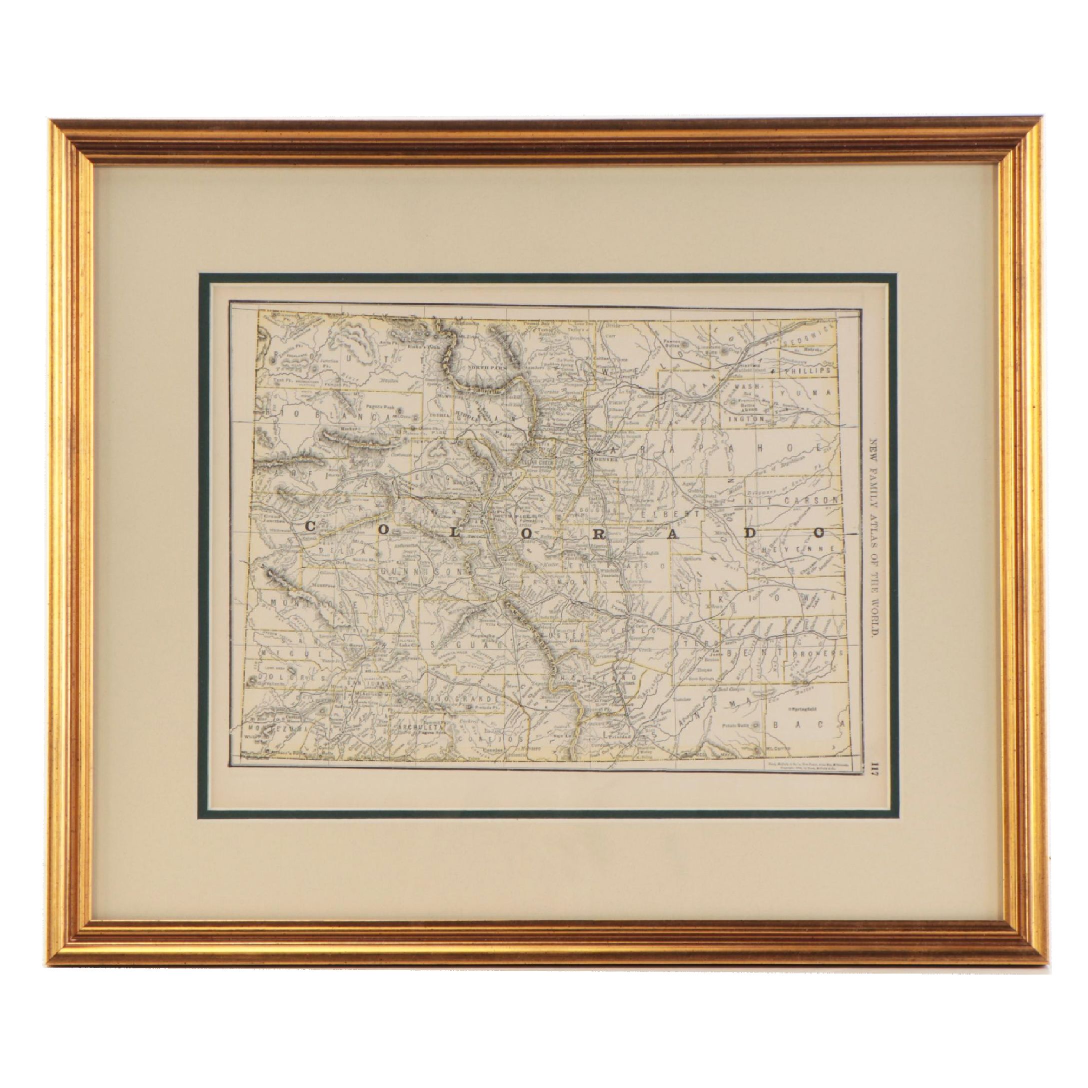 Rand, McNally & Co. Wax Engraving Map of Colorado, circa 1890