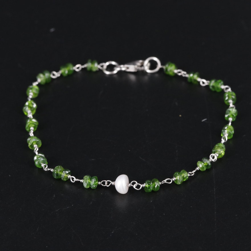 Sterling Gemstone Bracelet