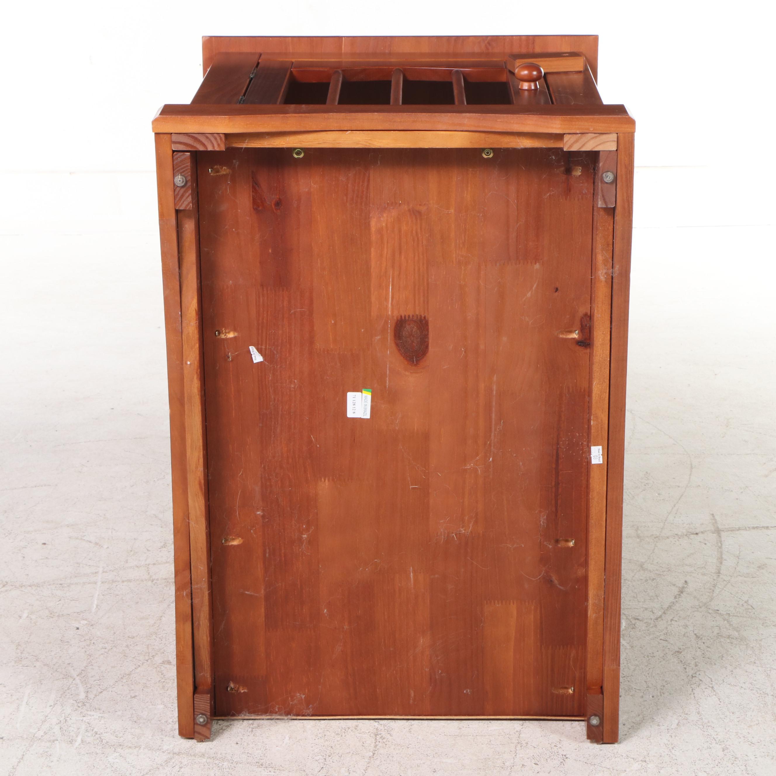 Contemporary Pine Dog Crate Side Table