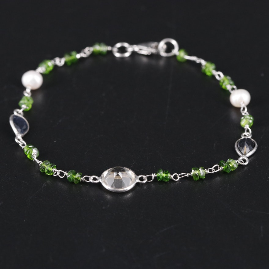 Sterling Silver Gemstone Bracelet