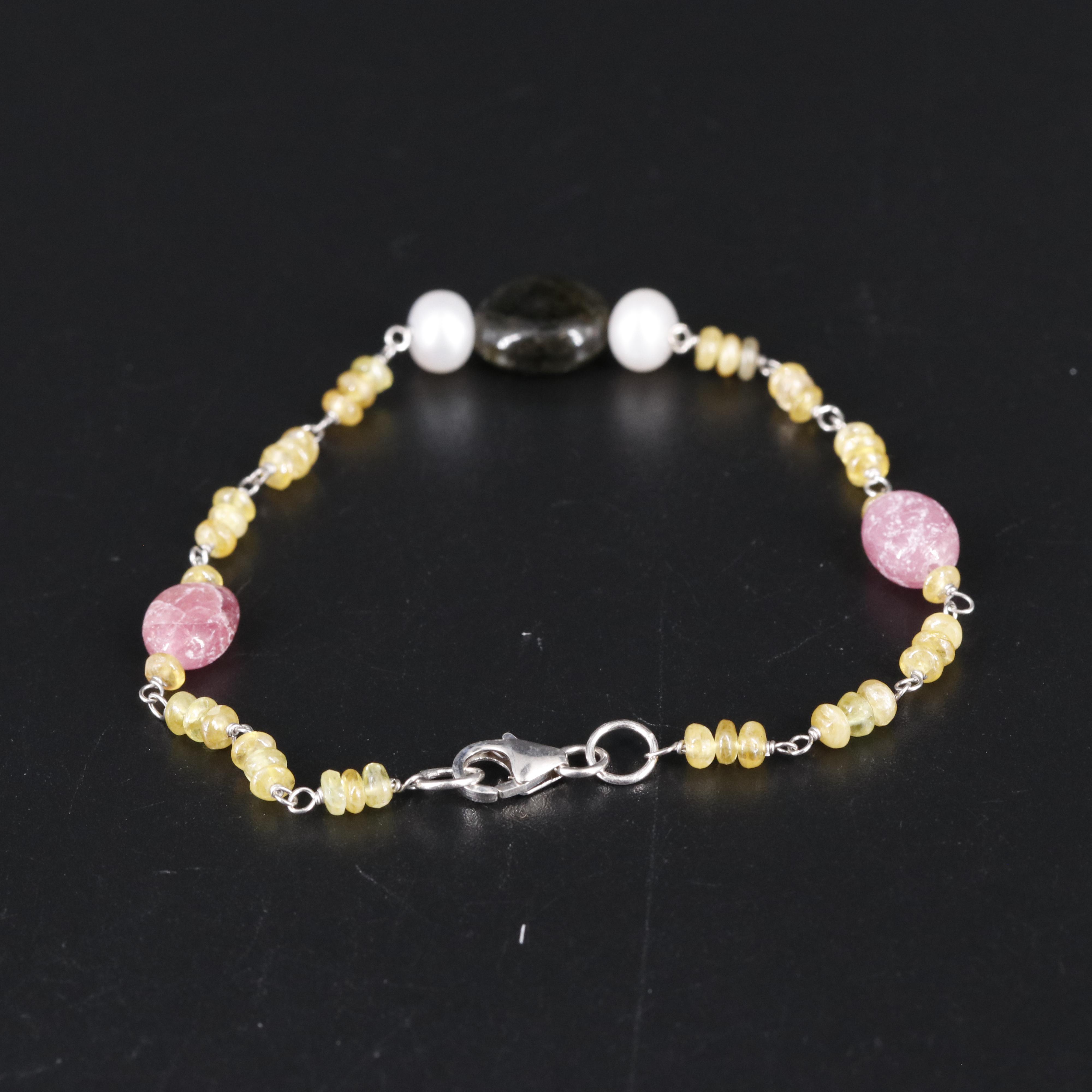 Sterling Silver Gemstone Bracelet