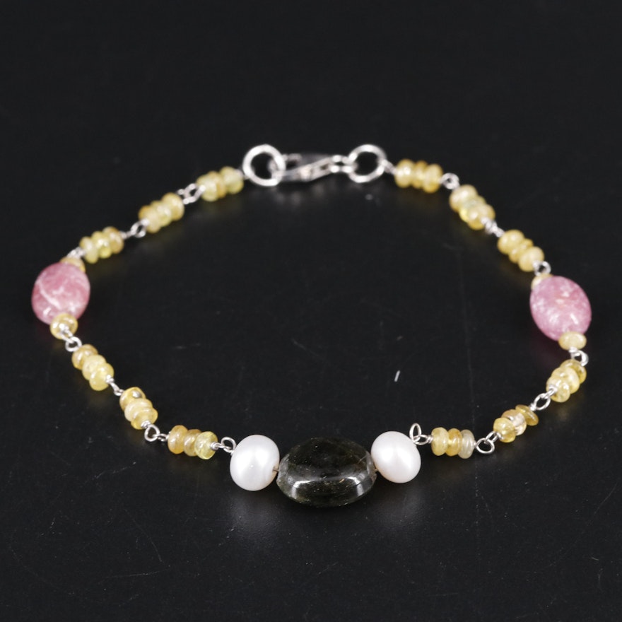 Sterling Silver Gemstone Bracelet