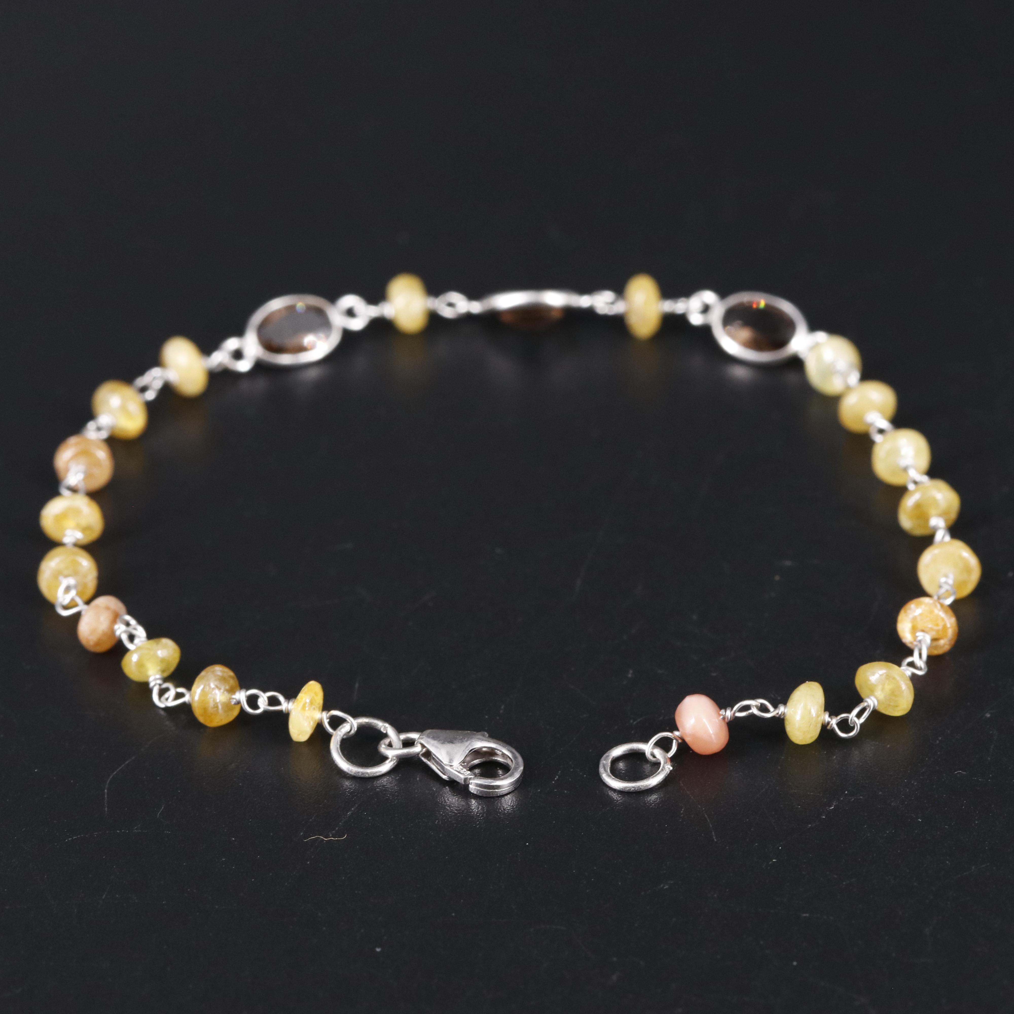 Sterling Silver Multi-Gemstone Bracelet